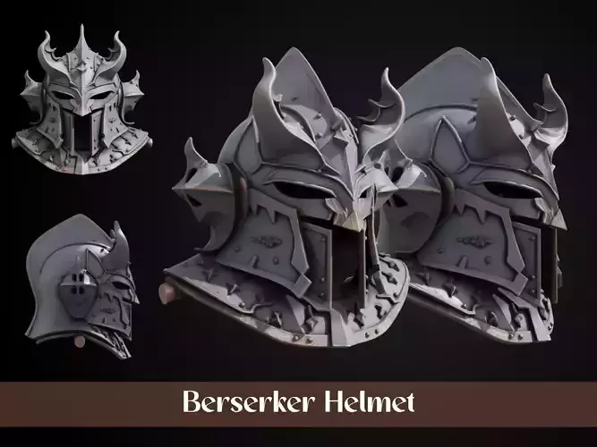 Stylized Orc Helmet - Berserker