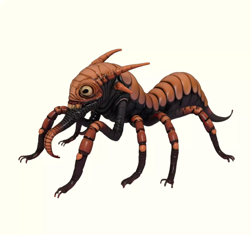 Alien Centipede 3D print model