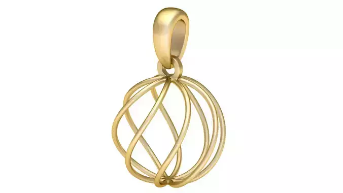 Golden Orb Cage Pendant