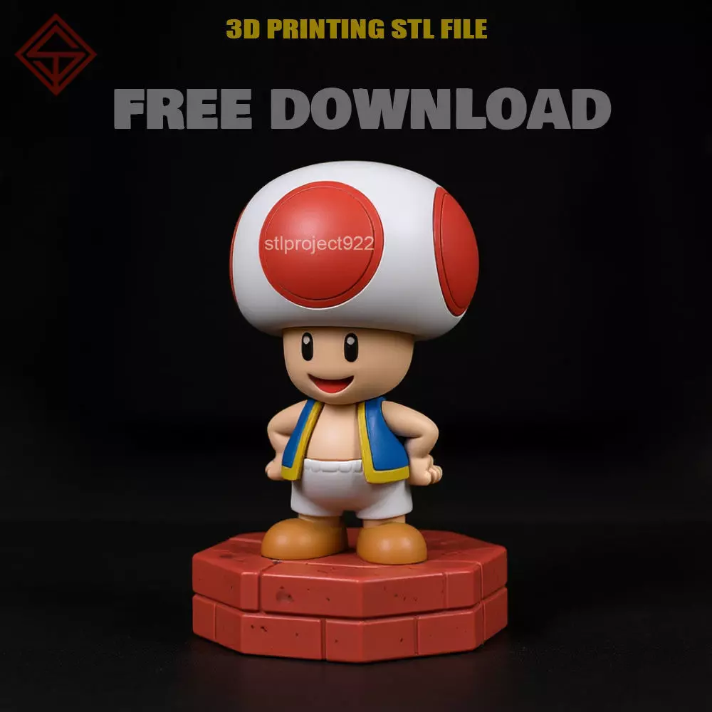 Toad - Mario Free 3D print model