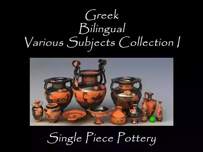 Greek Bilingual Various Subjects Col I Single Piece Pottery