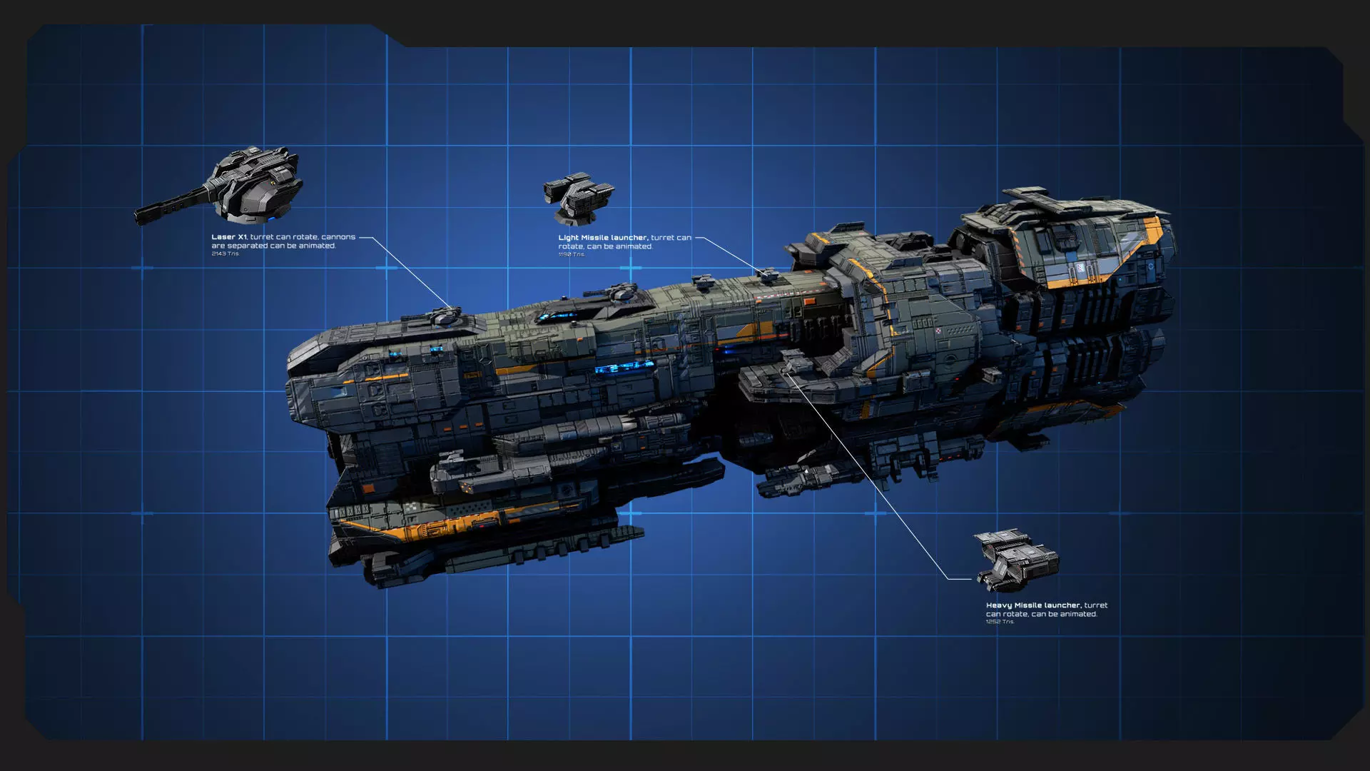 STARSHIPS - Pack09 Low-poly 3D model_18