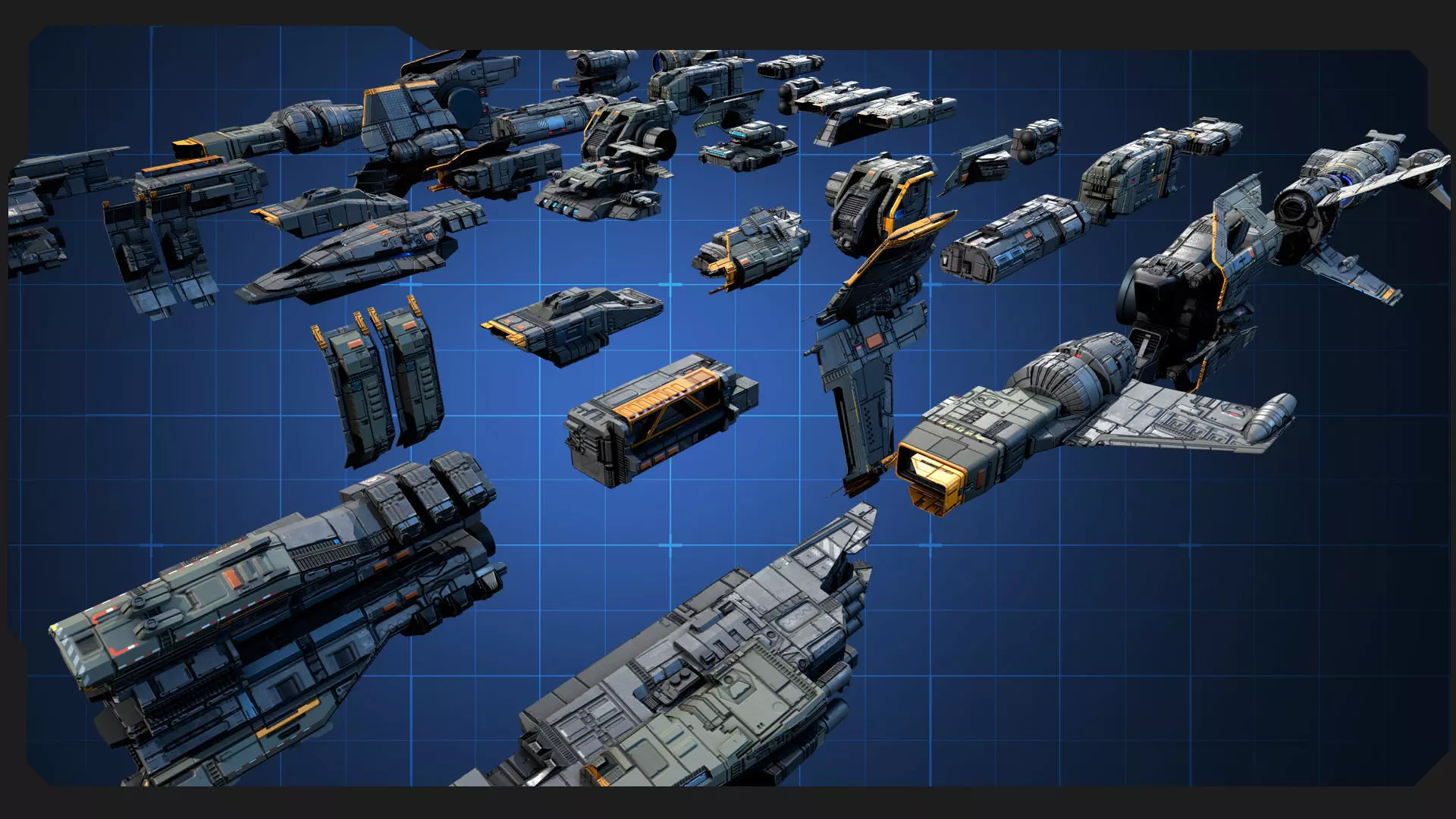 STARSHIPS - Pack09 Low-poly 3D model_50