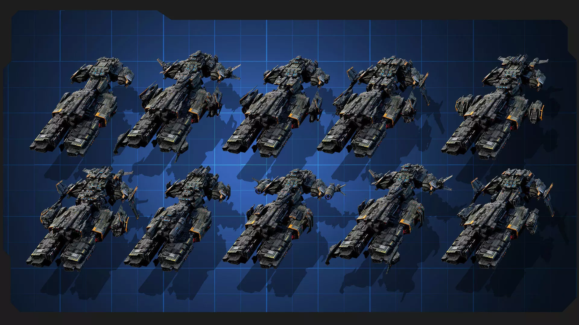 STARSHIPS - Pack09 Low-poly 3D model_41