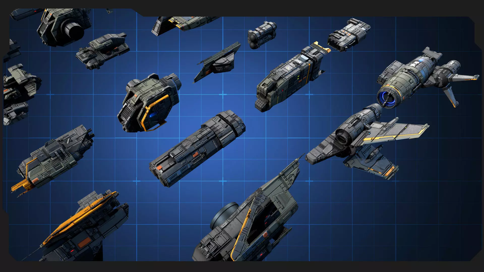 STARSHIPS - Pack09 Low-poly 3D model_48