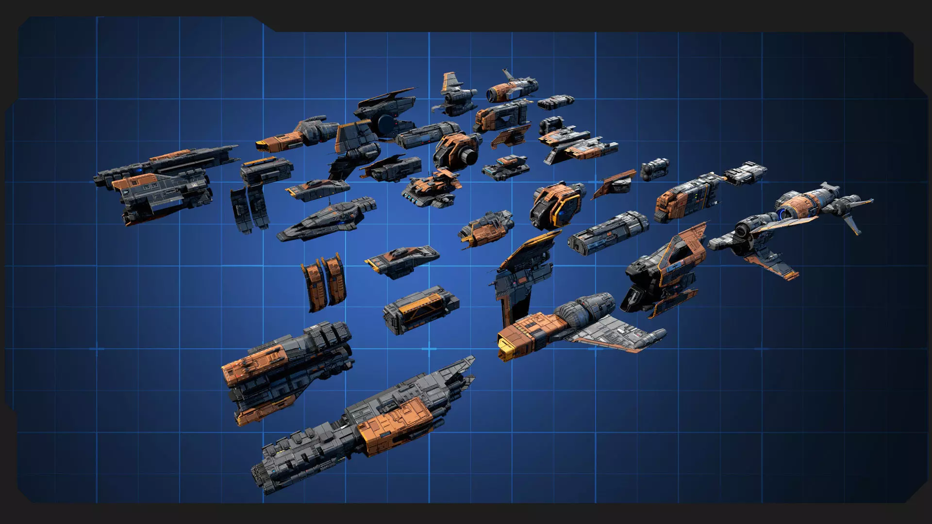 STARSHIPS - Pack09 Low-poly 3D model_45