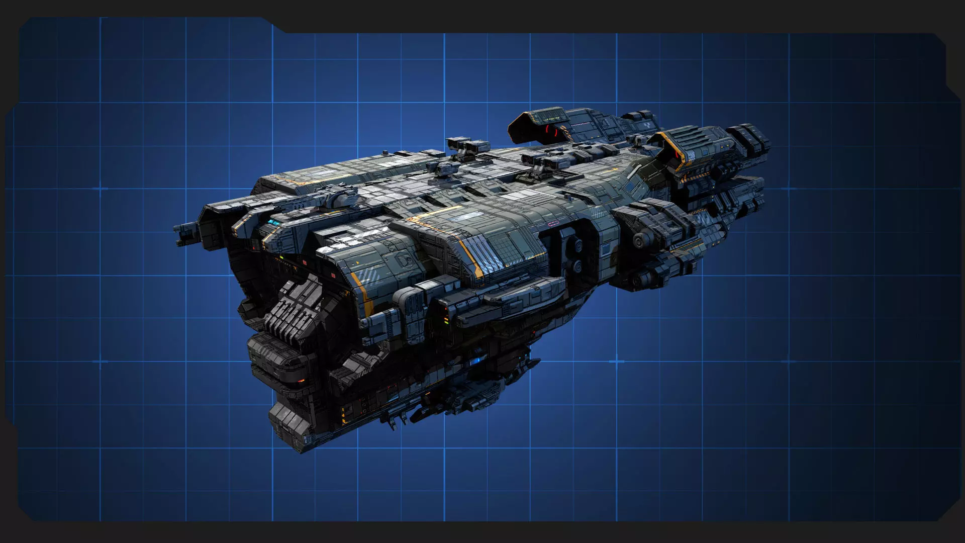 STARSHIPS - Pack09 Low-poly 3D model_8