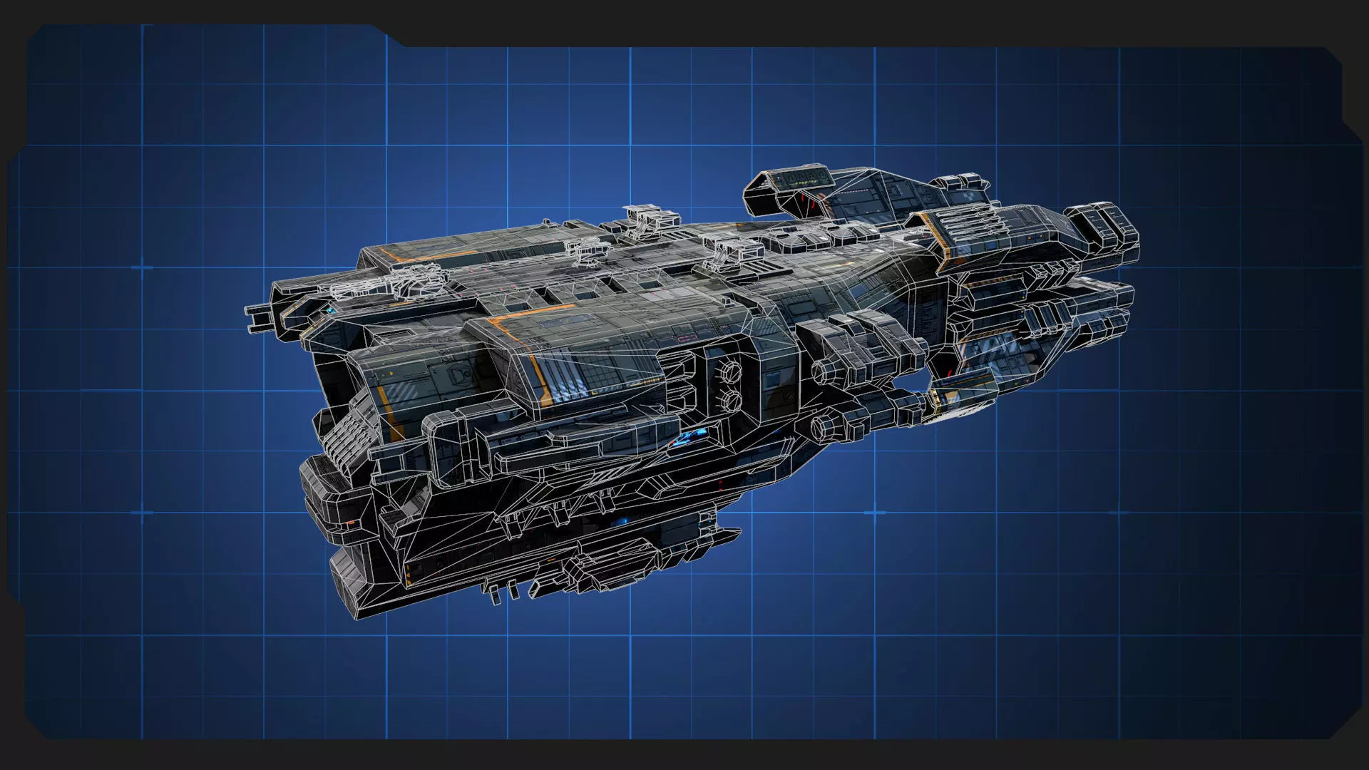 STARSHIPS - Pack09 Low-poly 3D model_16