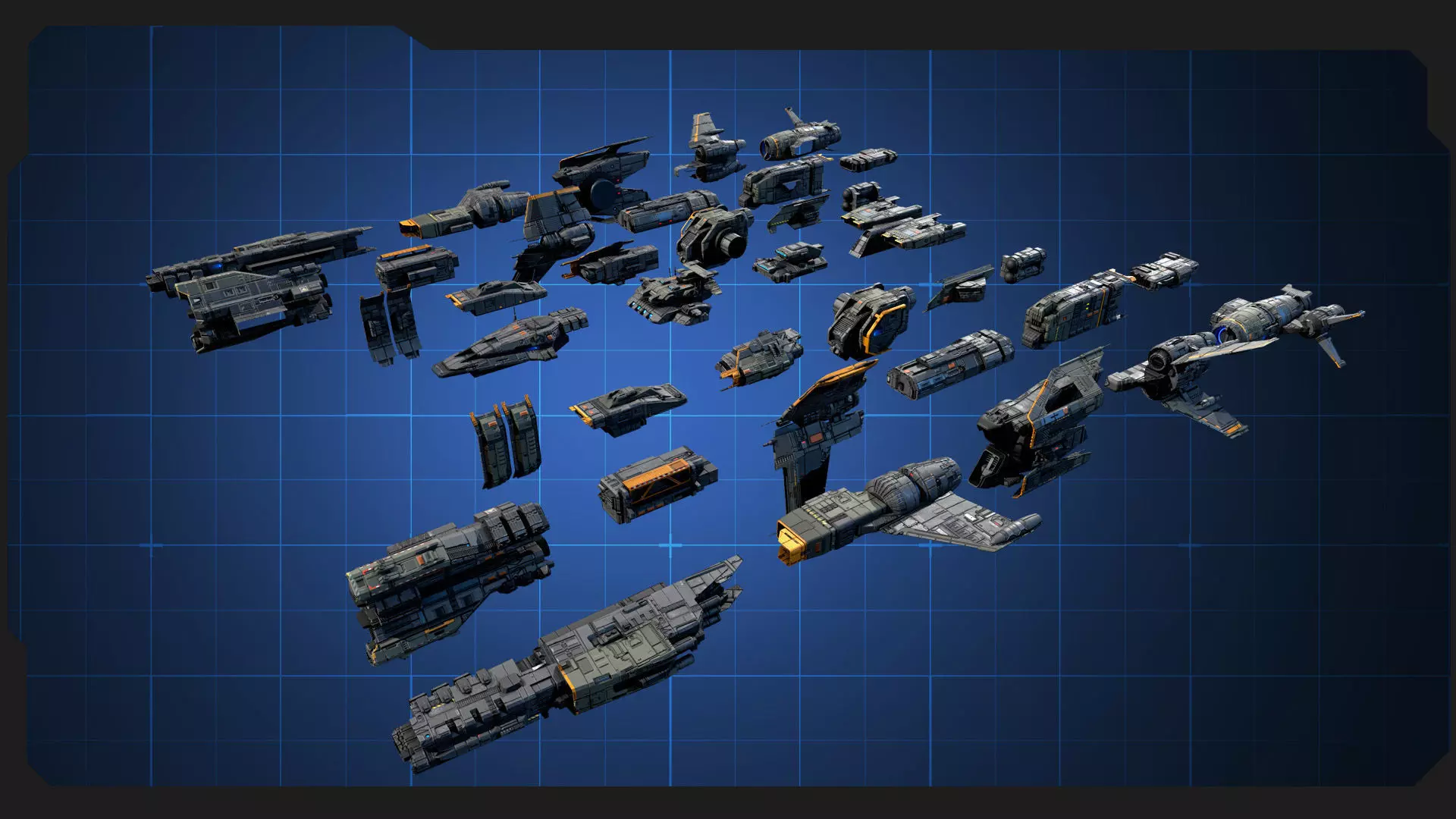 STARSHIPS - Pack09 Low-poly 3D model_44