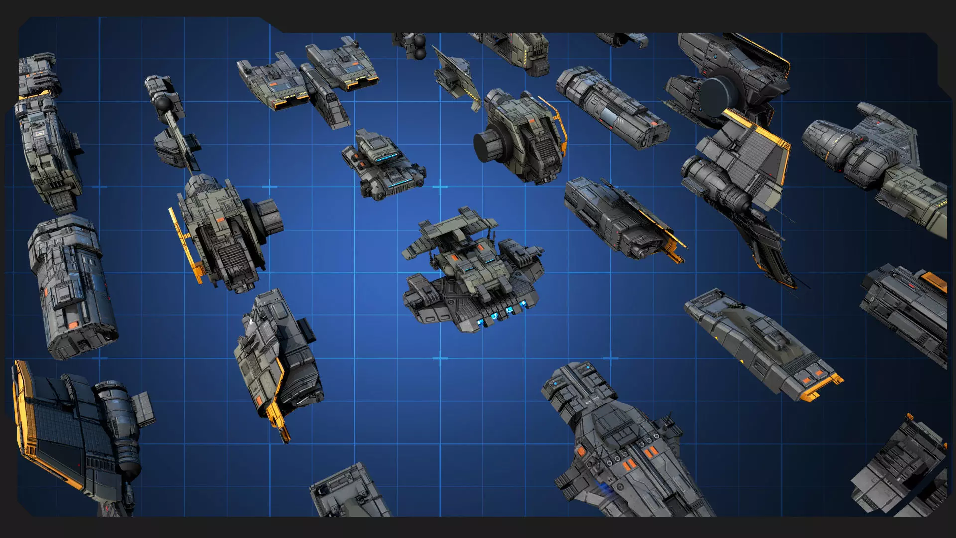 STARSHIPS - Pack09 Low-poly 3D model_49