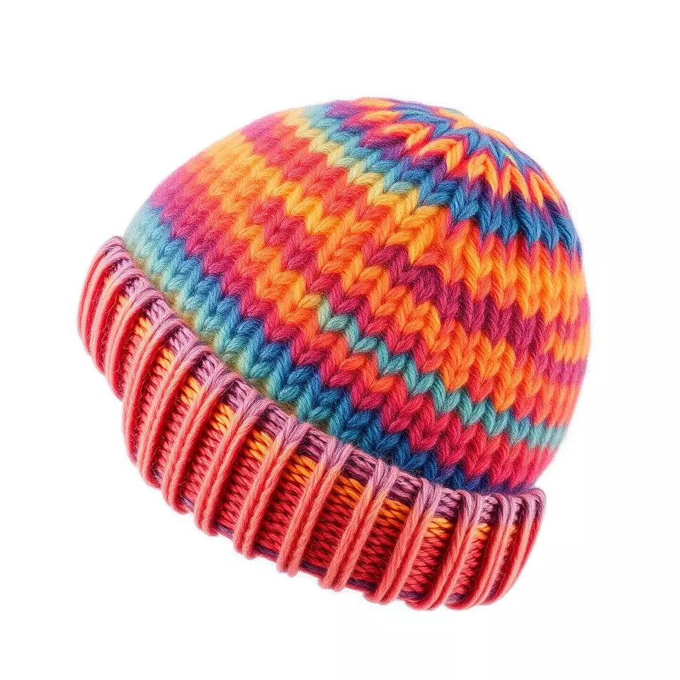 Rainbow Knit Beanie model pack Texture_2