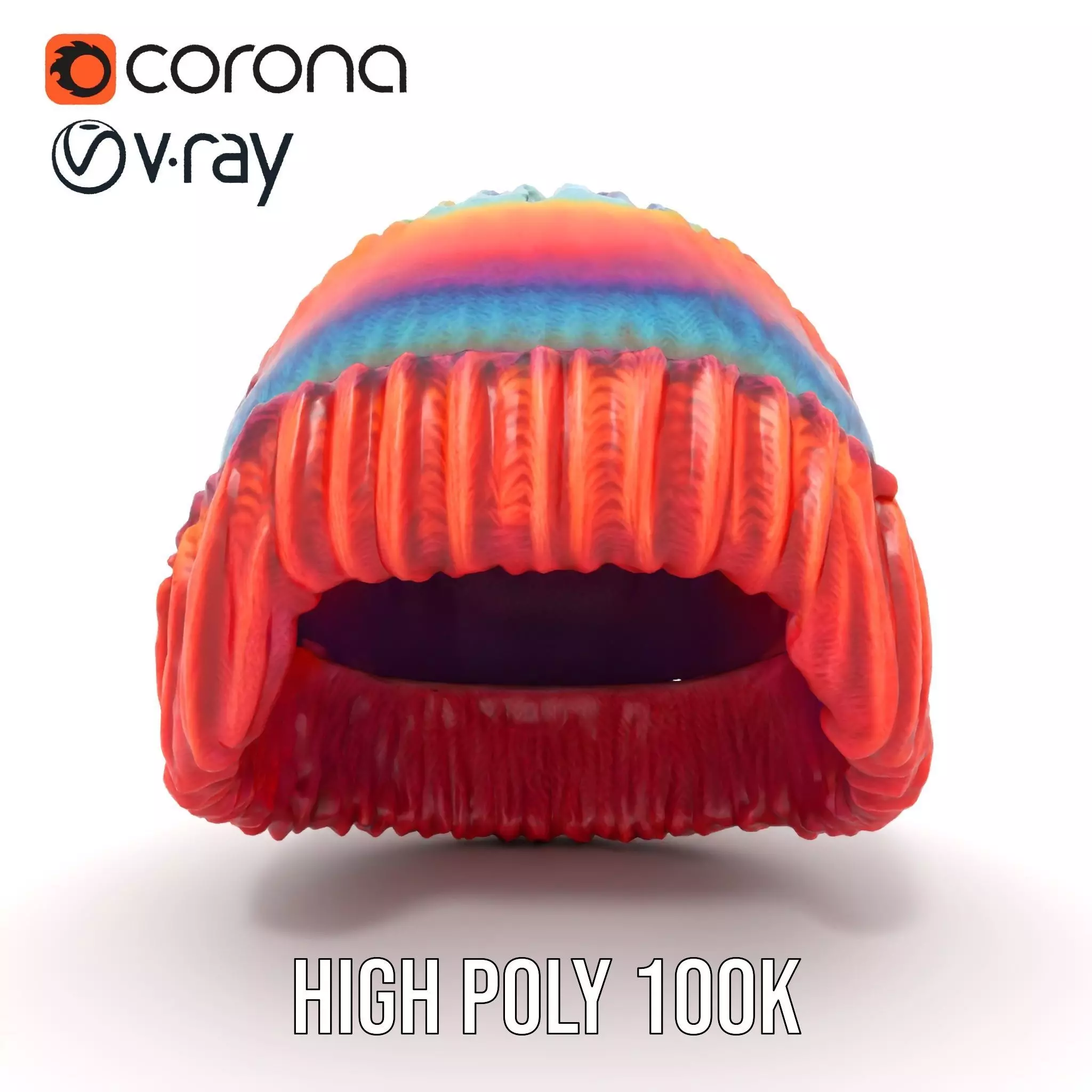 Rainbow Knit Beanie model pack Texture_26