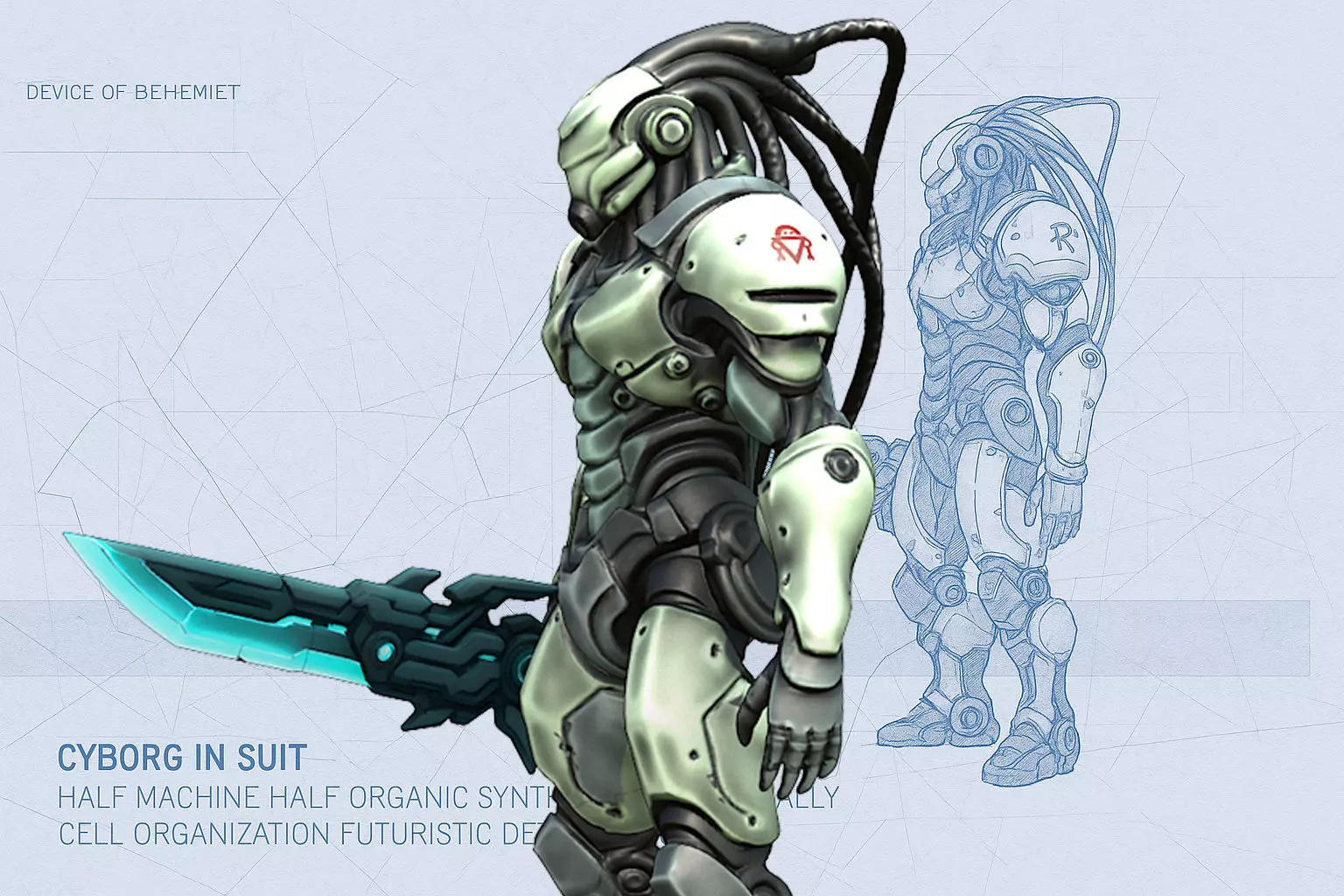 Chromejack Low-poly 3D model_16