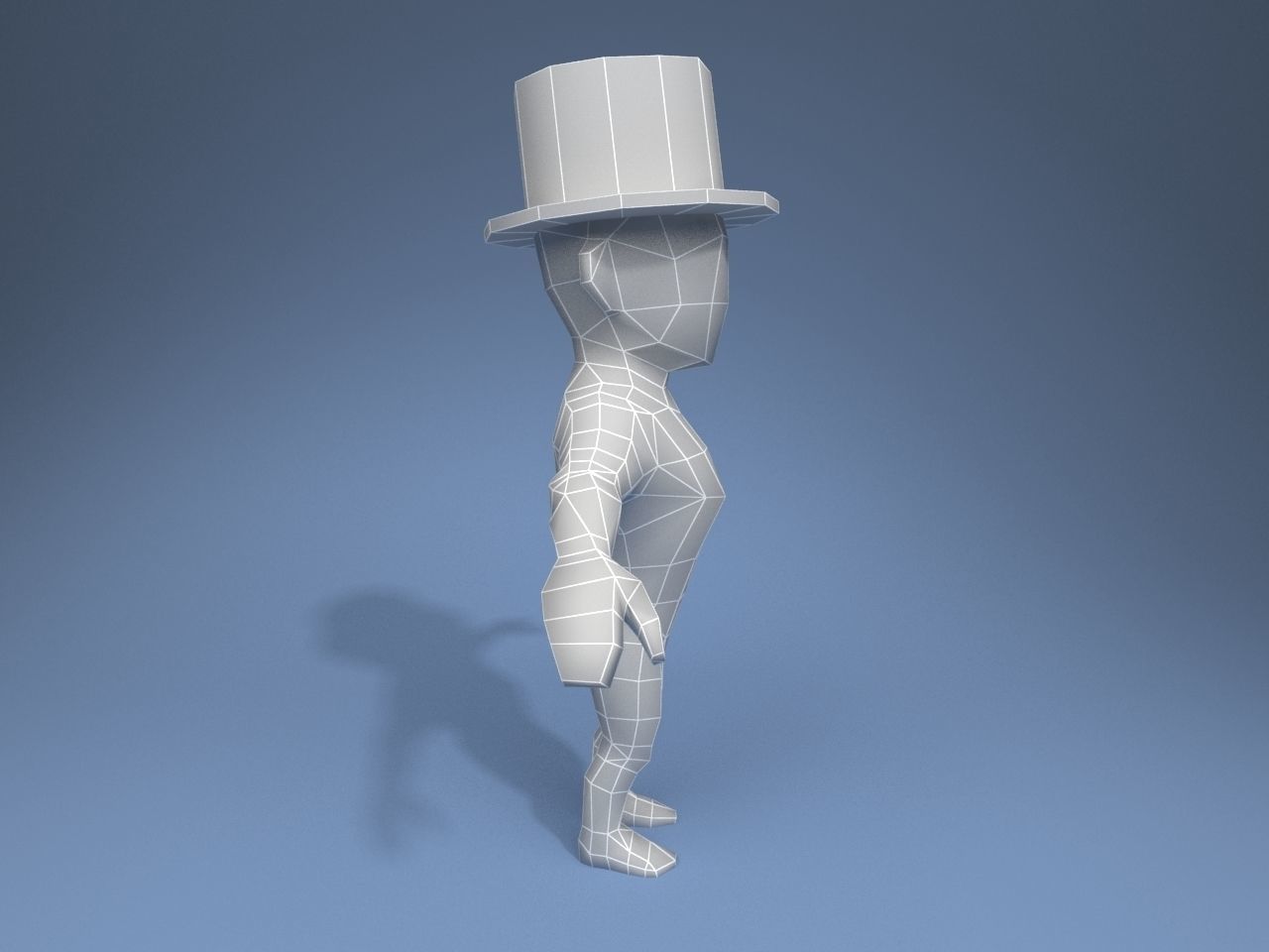 Medieval character gentleman Low-poly 3D model_14