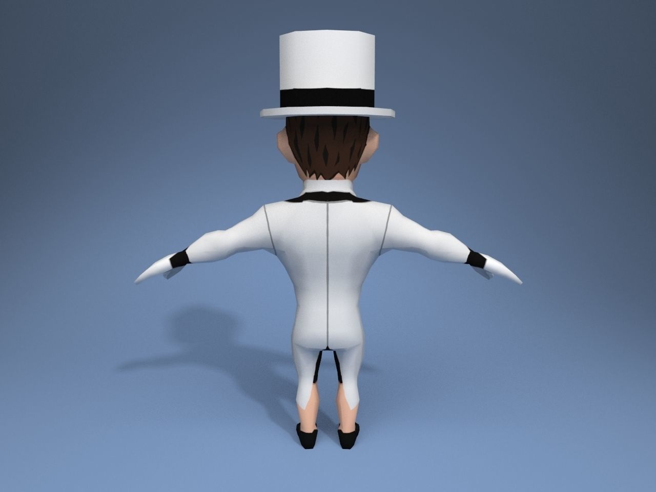 Medieval character gentleman Low-poly 3D model_5