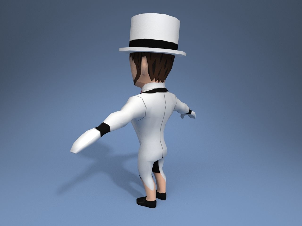 Medieval character gentleman Low-poly 3D model_4