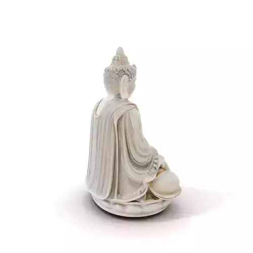 Ivory Buddha Sculpture model pack Low-poly 3D model