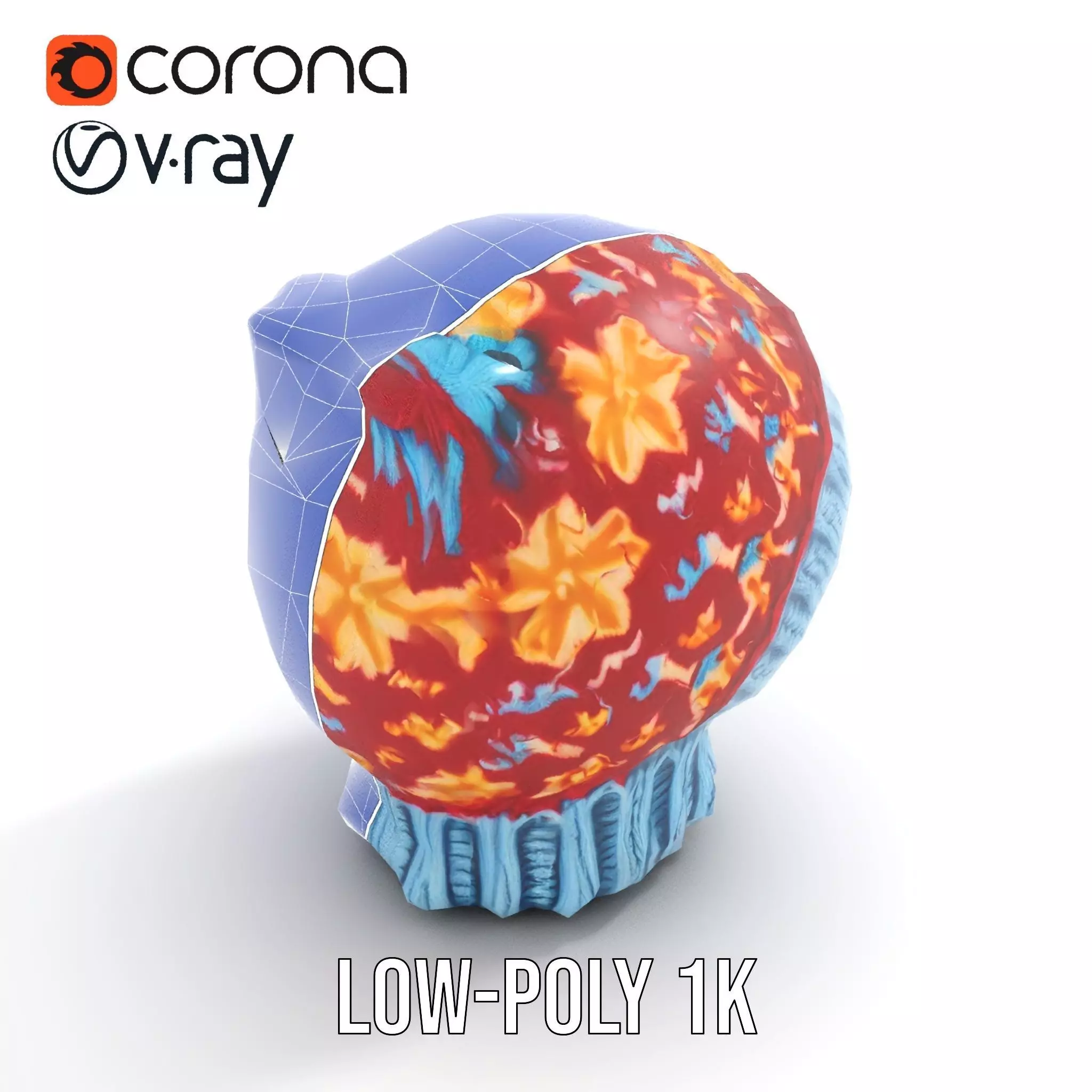 Vibrant Knit Beanie model pack Low-poly 3D model_25