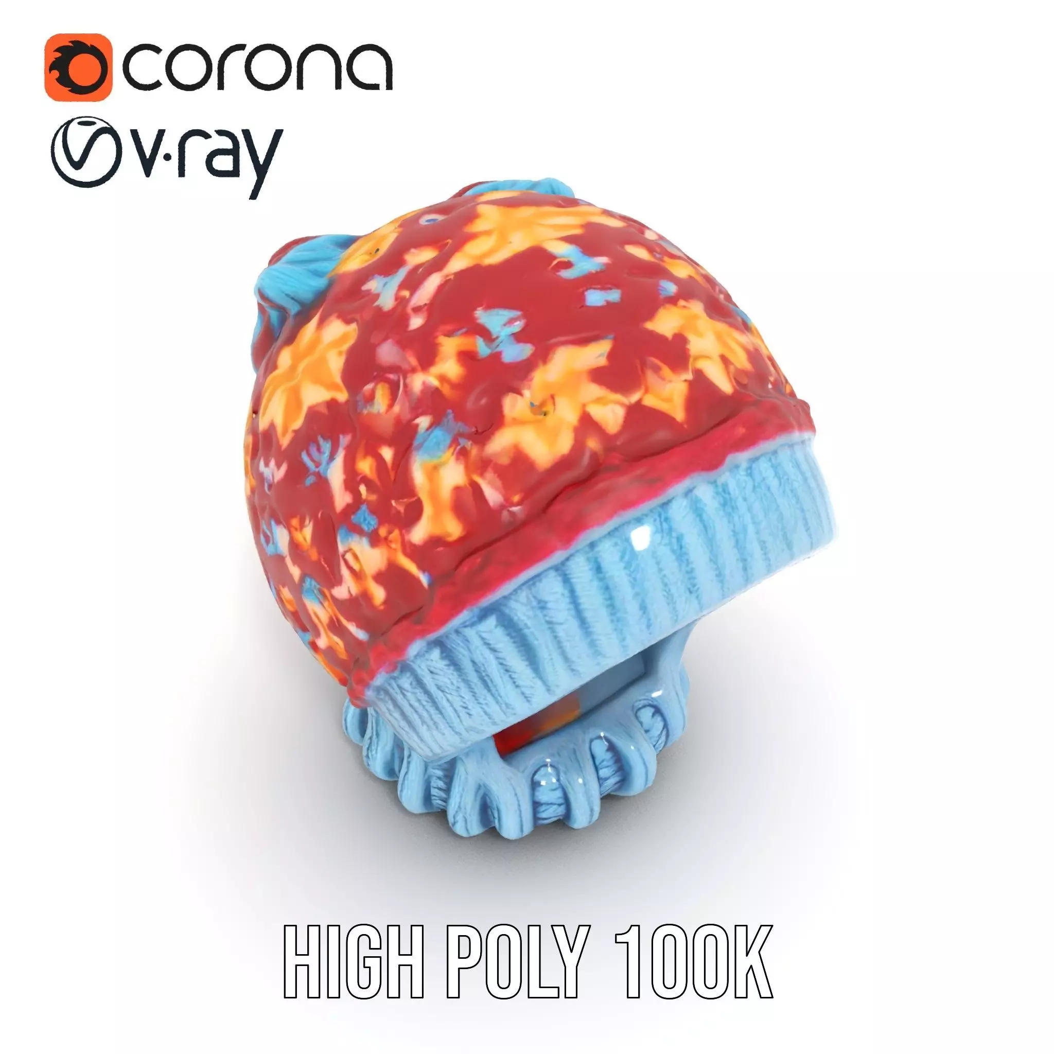 Vibrant Knit Beanie model pack Low-poly 3D model_18