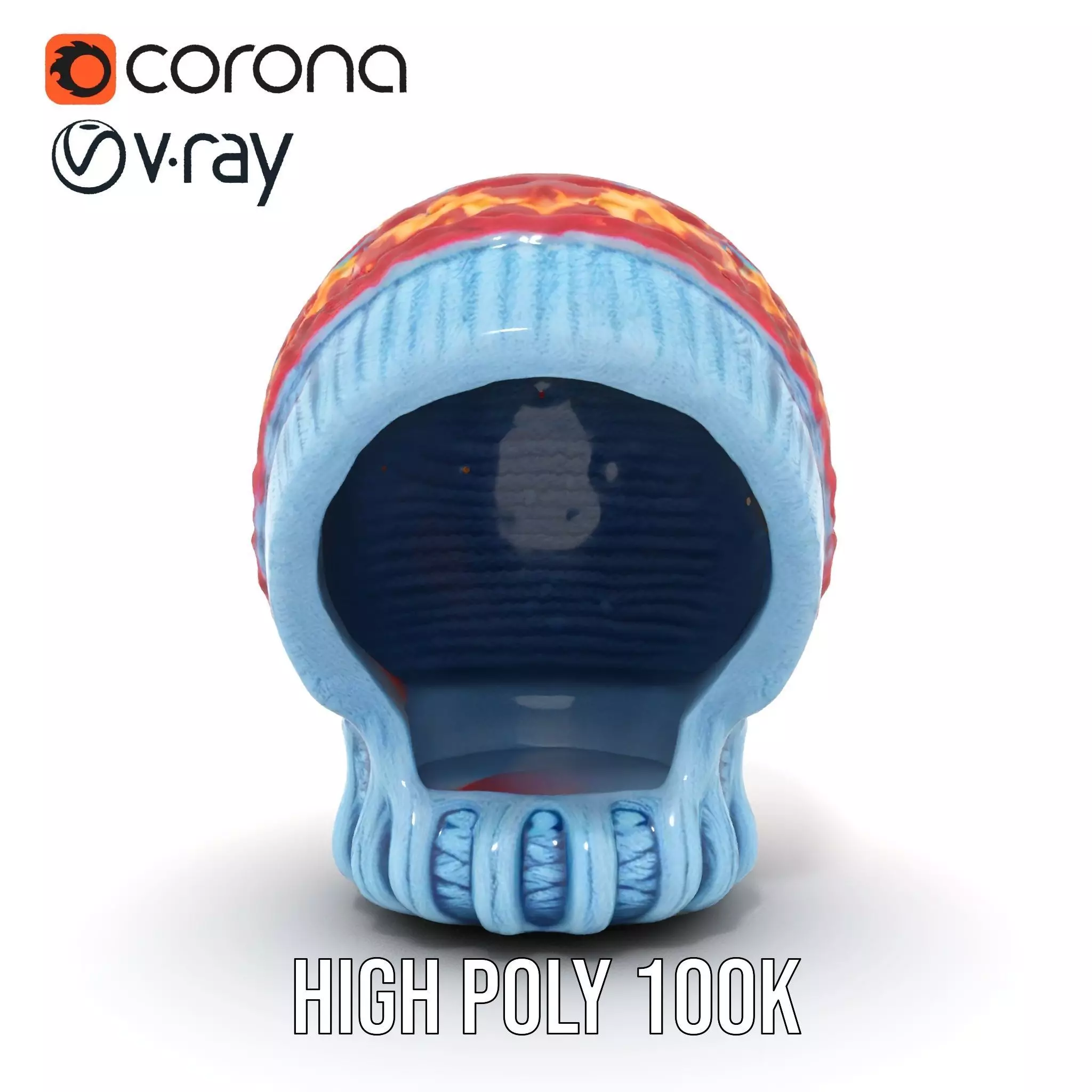 Vibrant Knit Beanie model pack Low-poly 3D model_15