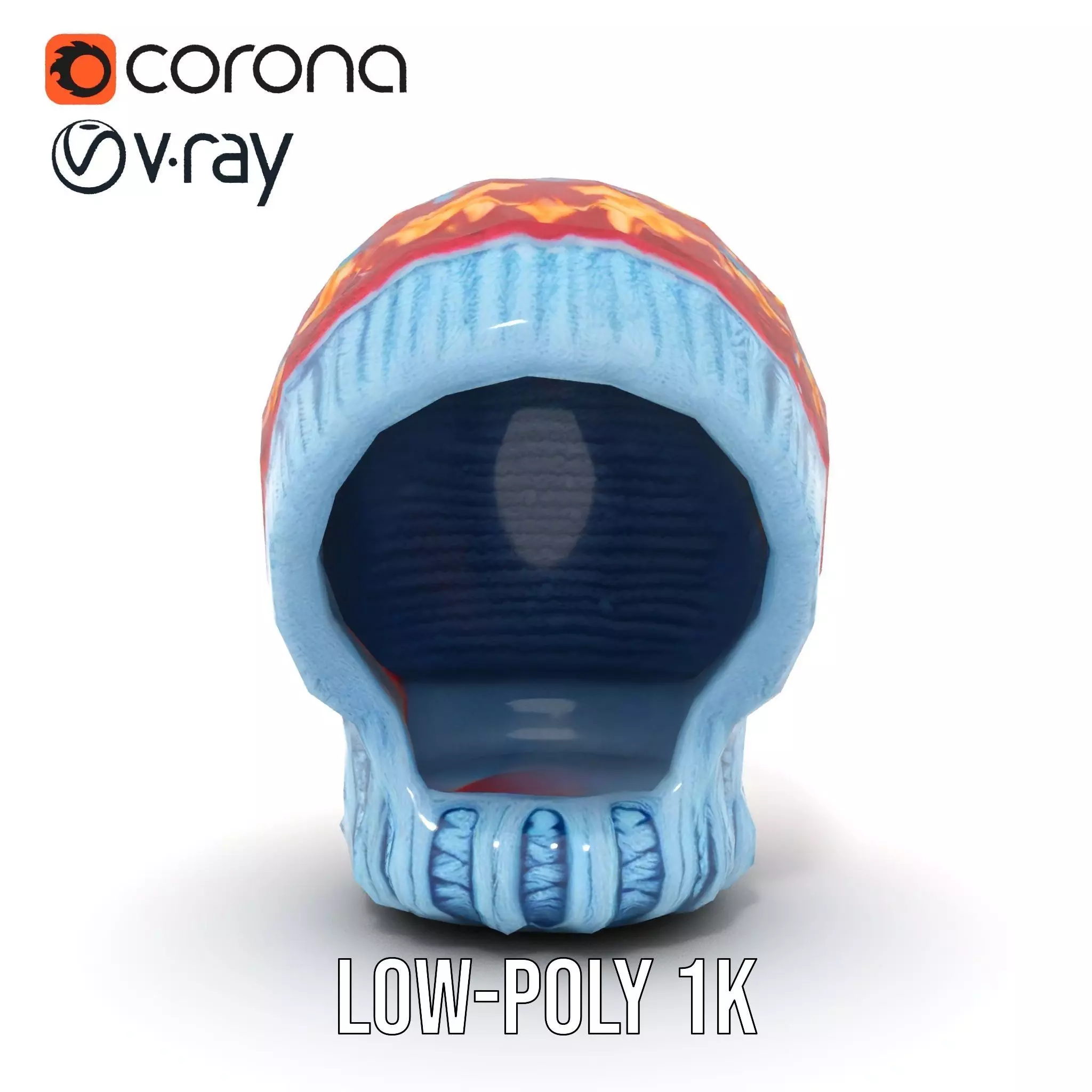 Vibrant Knit Beanie model pack Low-poly 3D model_17