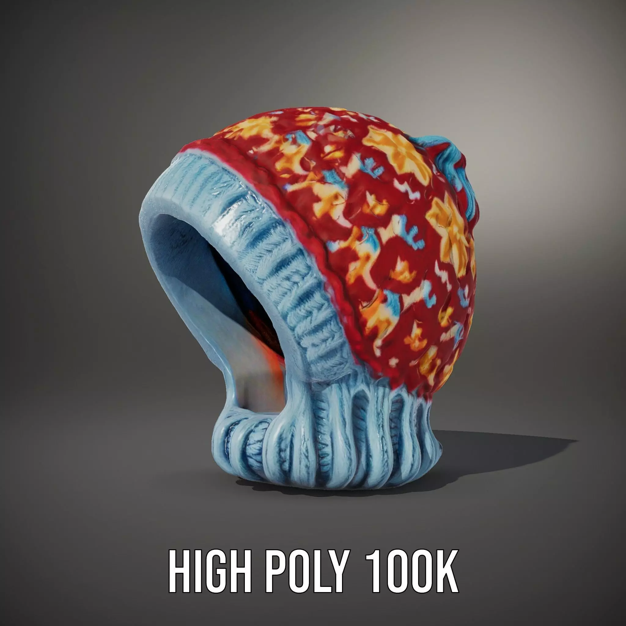 Vibrant Knit Beanie model pack Low-poly 3D model_8