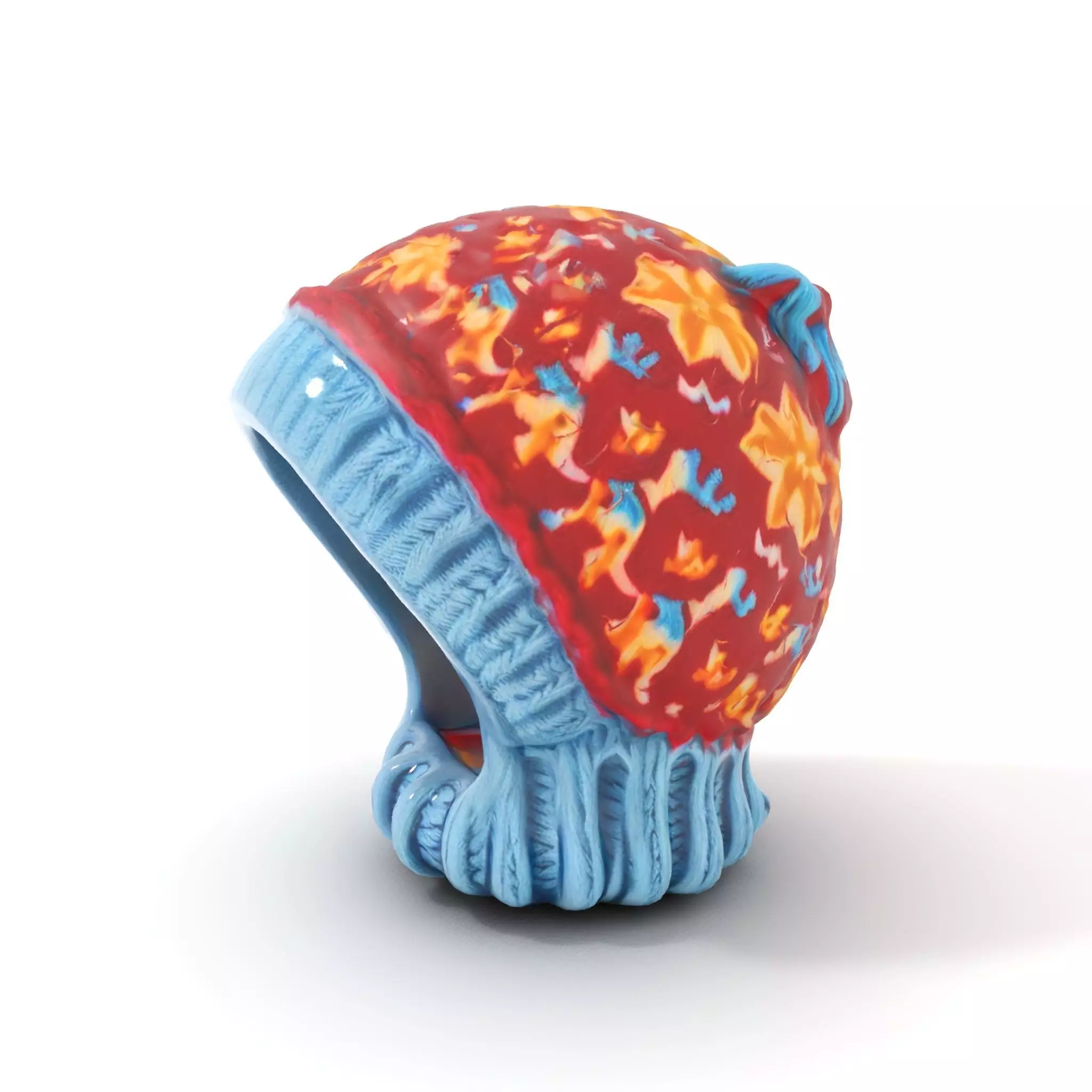 Vibrant Knit Beanie model pack Low-poly 3D model_6