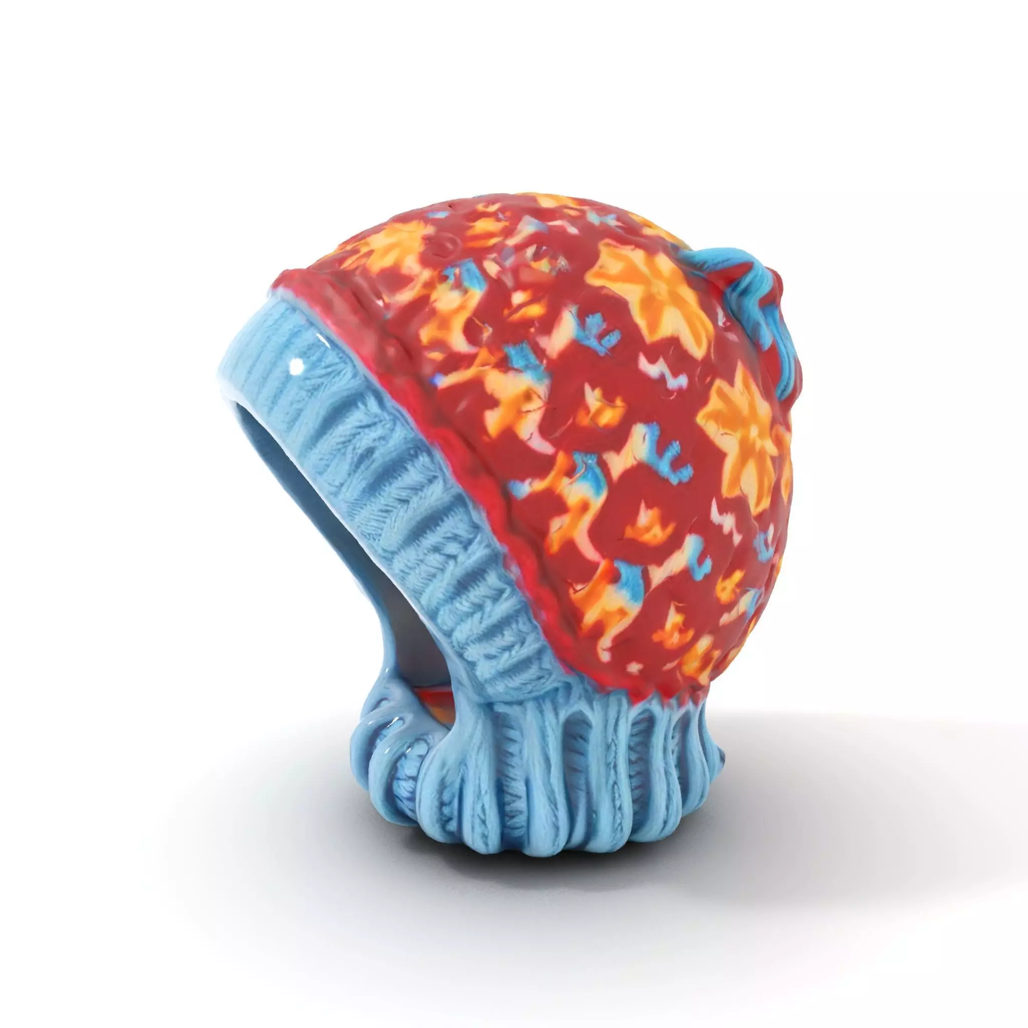 Vibrant Knit Beanie model pack Low-poly 3D model_0