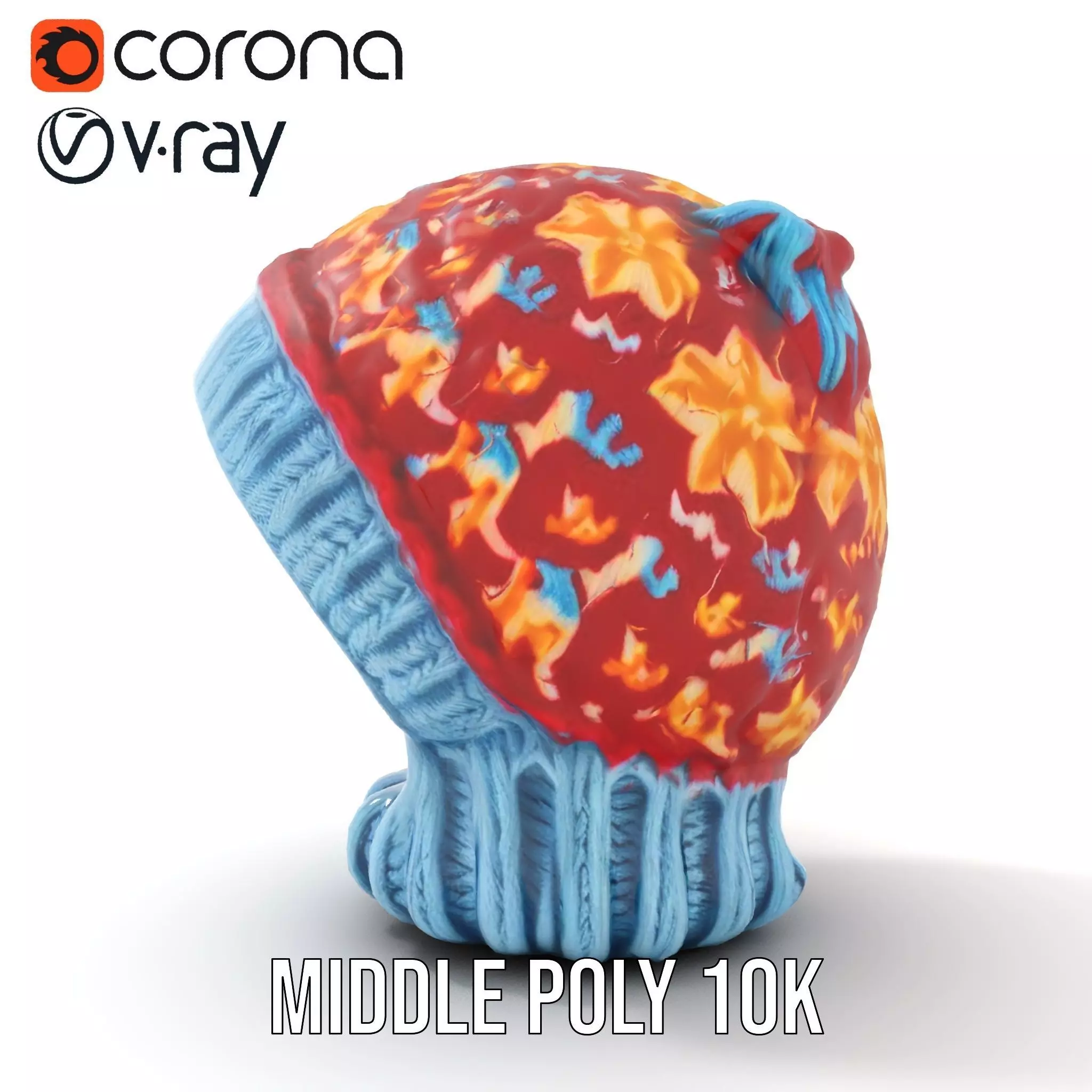 Vibrant Knit Beanie model pack Low-poly 3D model_11