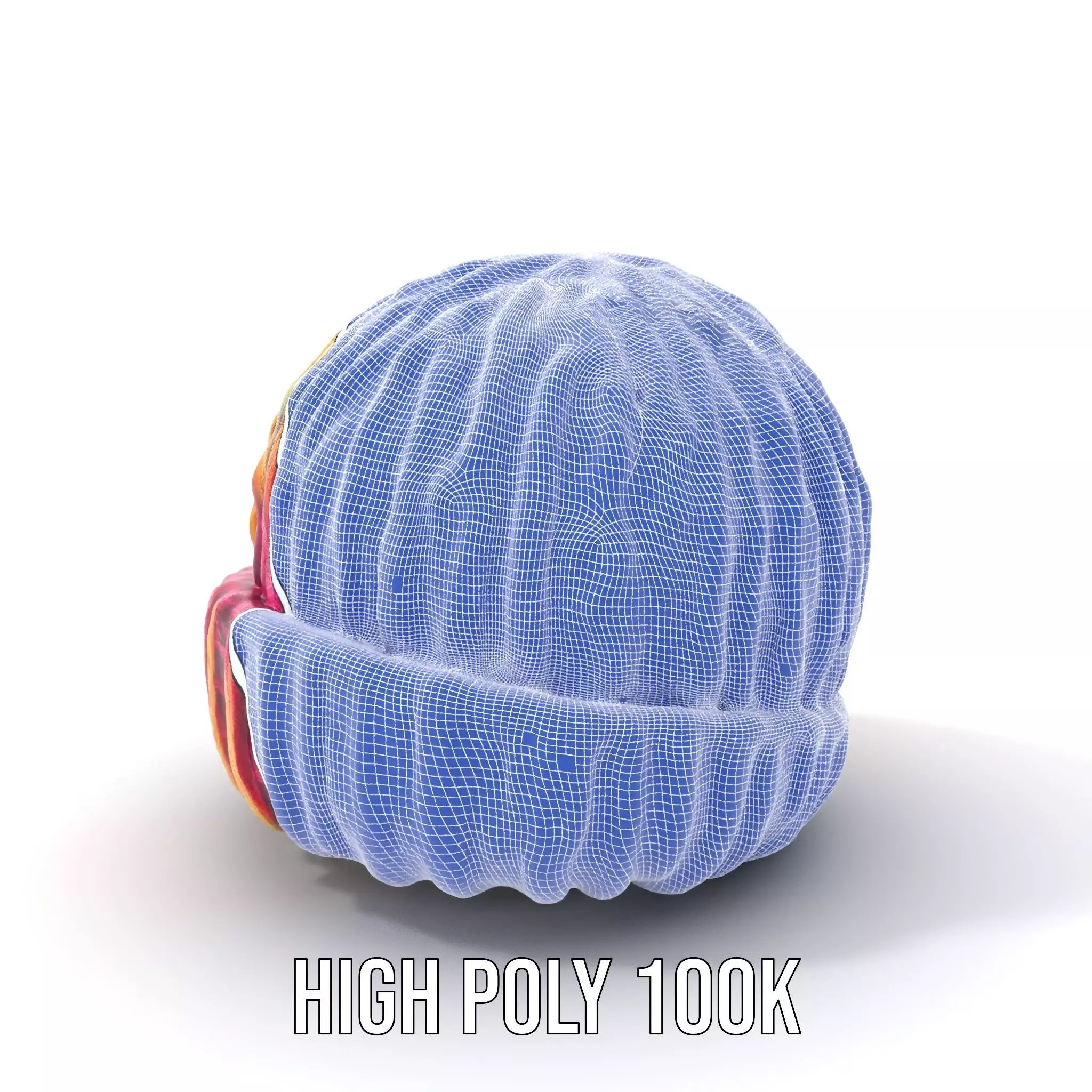 Rainbow Knit Beanie model pack Low-poly 3D model_4