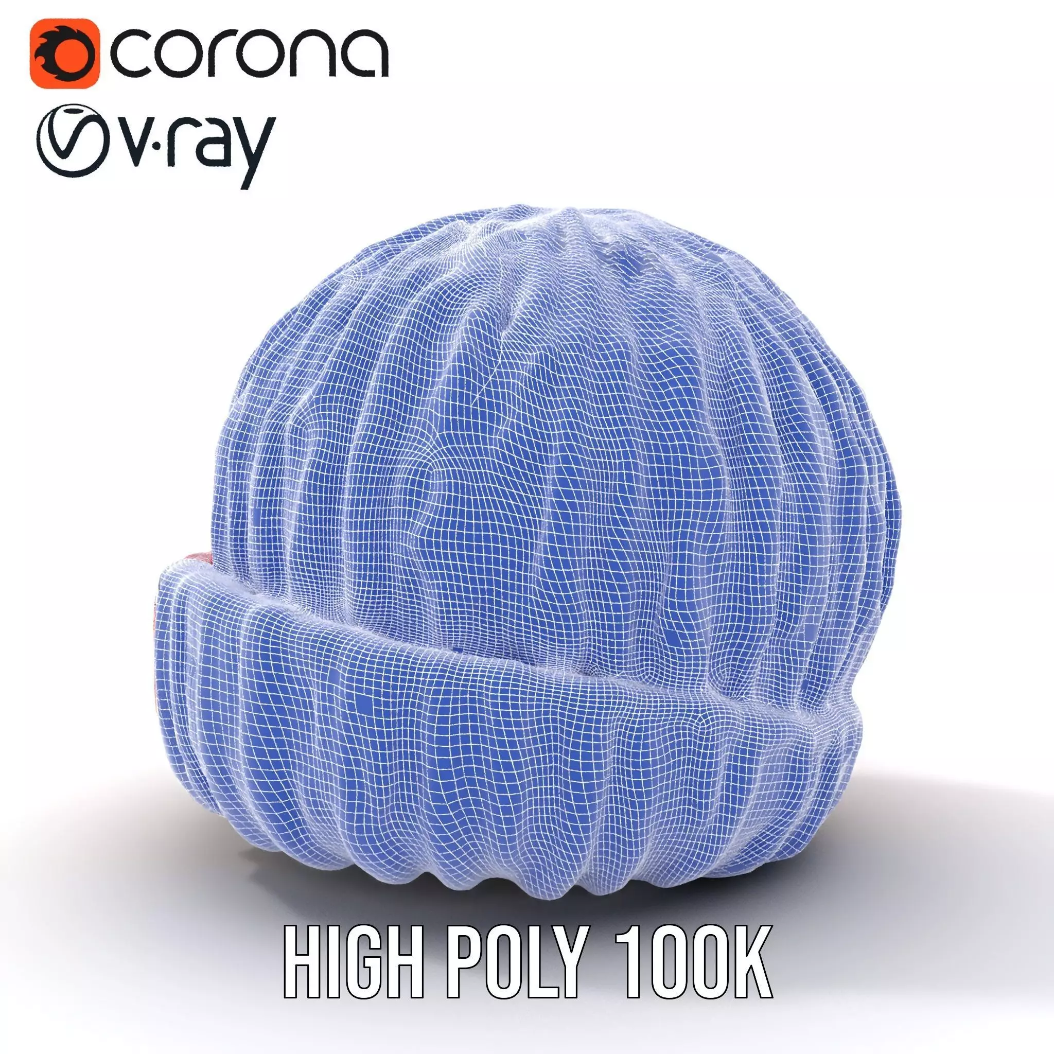 Rainbow Knit Beanie model pack Low-poly 3D model_34