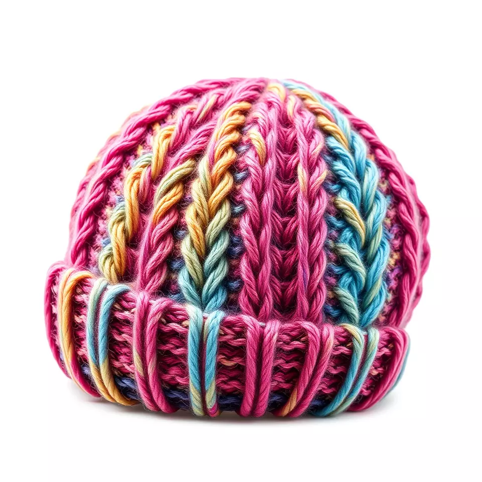 Rainbow Knit Beanie model pack Low-poly 3D model_2