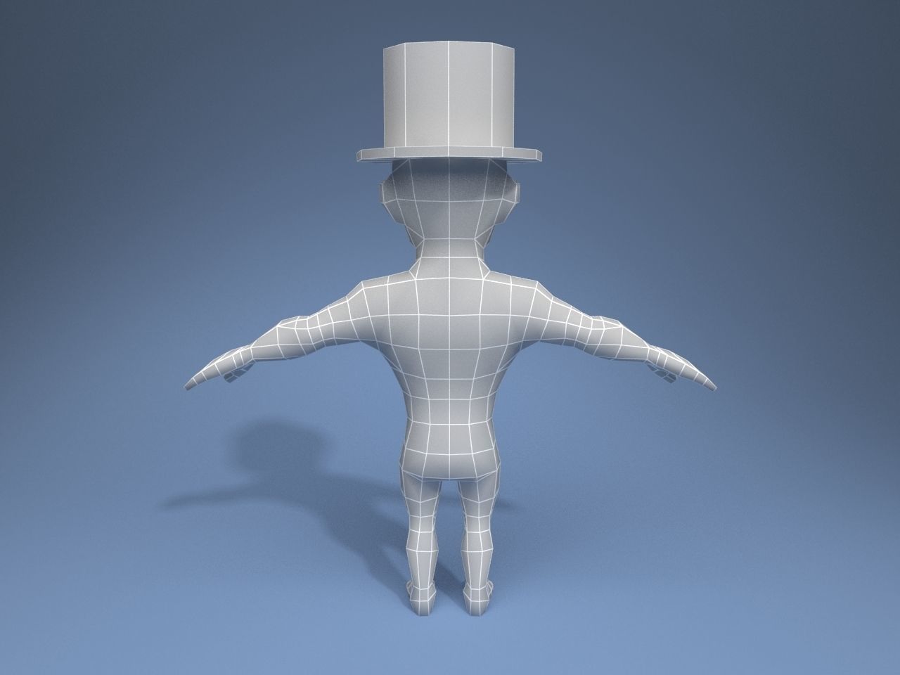 Medieval character gentleman Low-poly 3D model_12