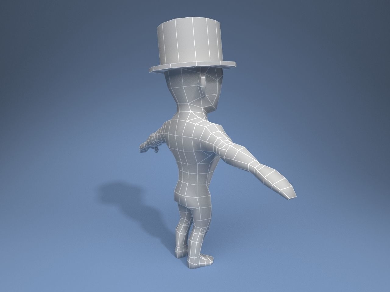 Medieval character gentleman Low-poly 3D model_13