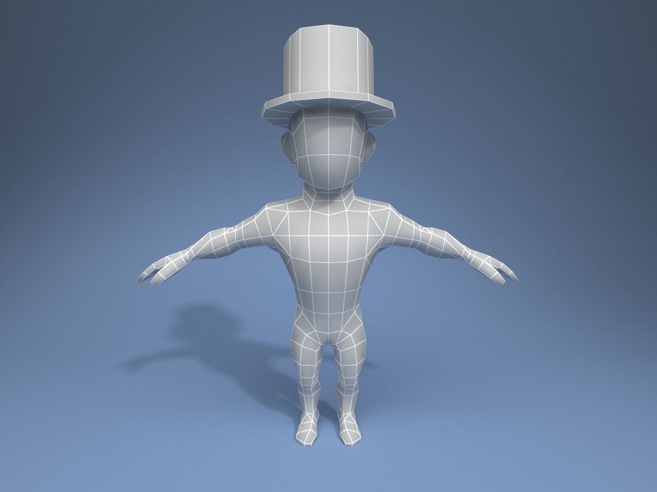 Medieval character gentleman Low-poly 3D model_8