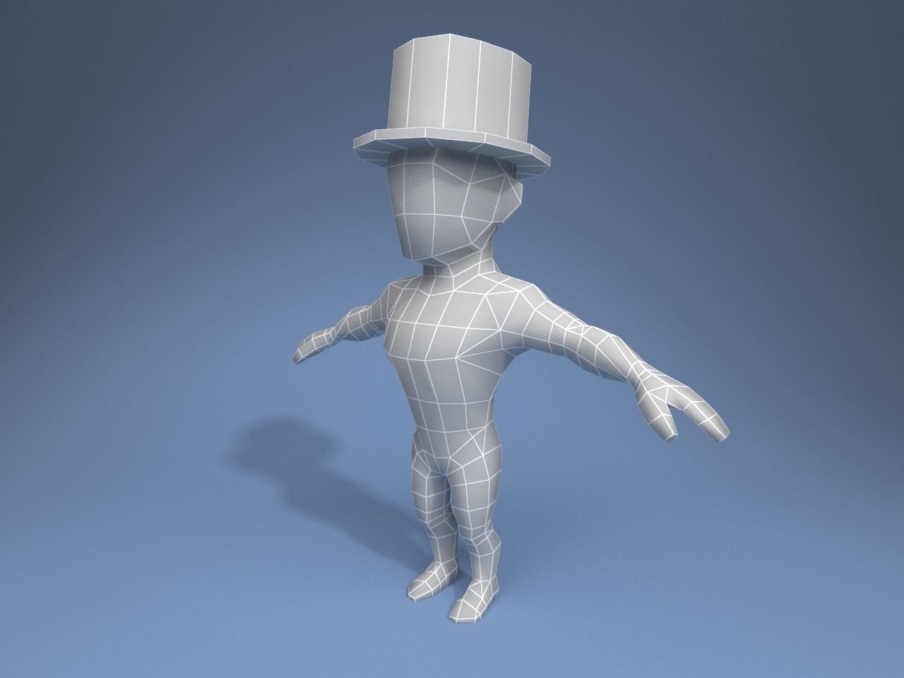 Medieval character gentleman Low-poly 3D model_9