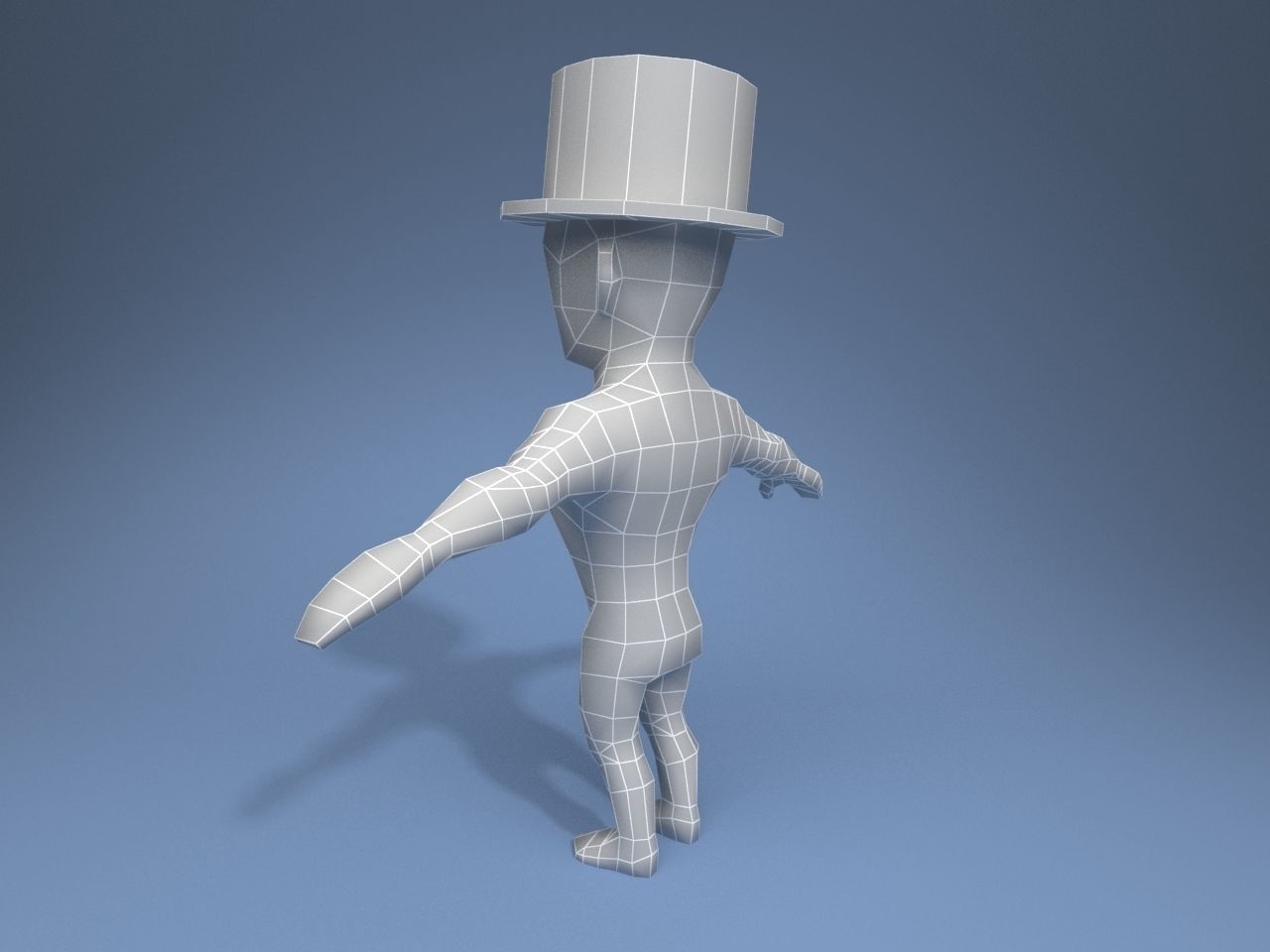 Medieval character gentleman Low-poly 3D model_11