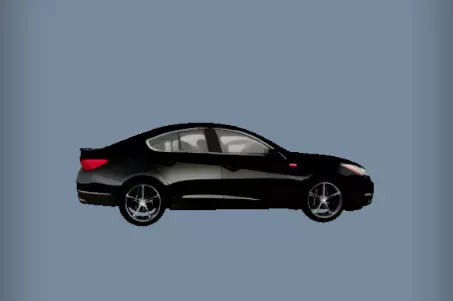 A realistic 3D model of a Black Sedan Car 3D print model