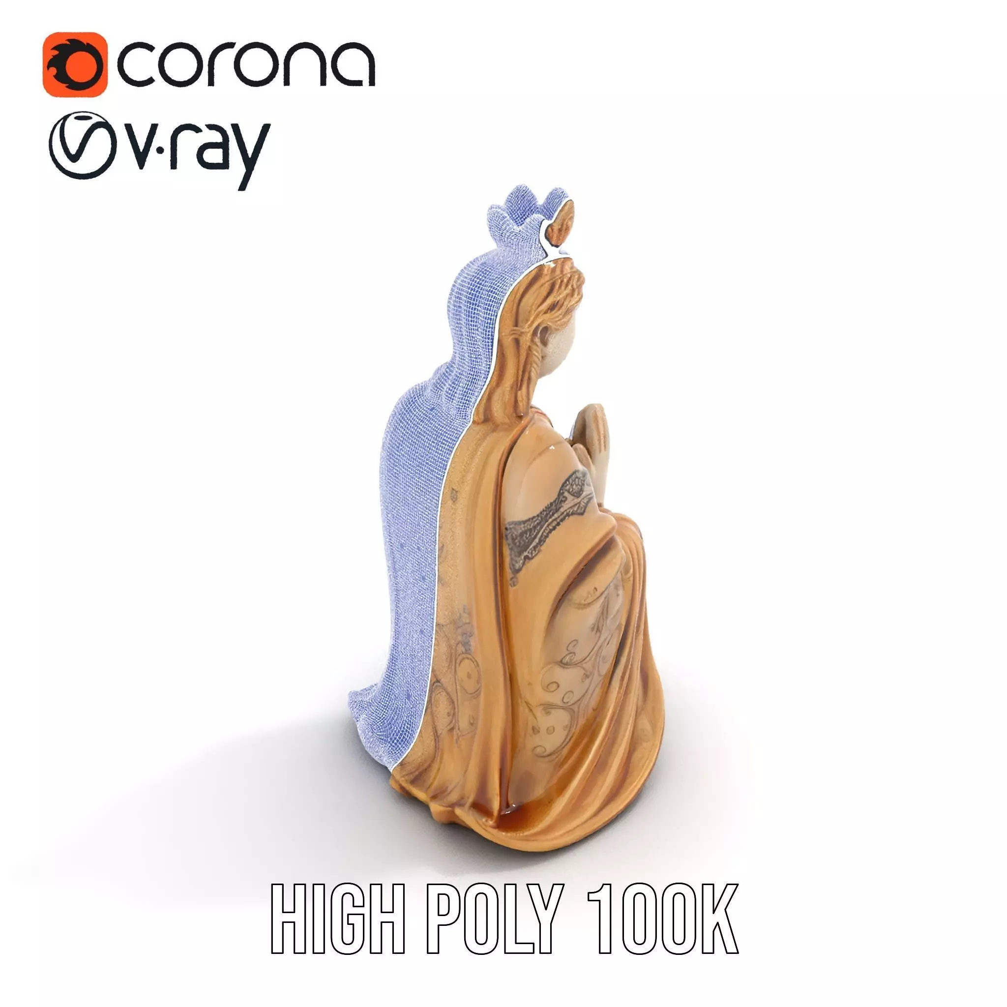 Serene Sandstone Statue model pack Low-poly 3D model_29