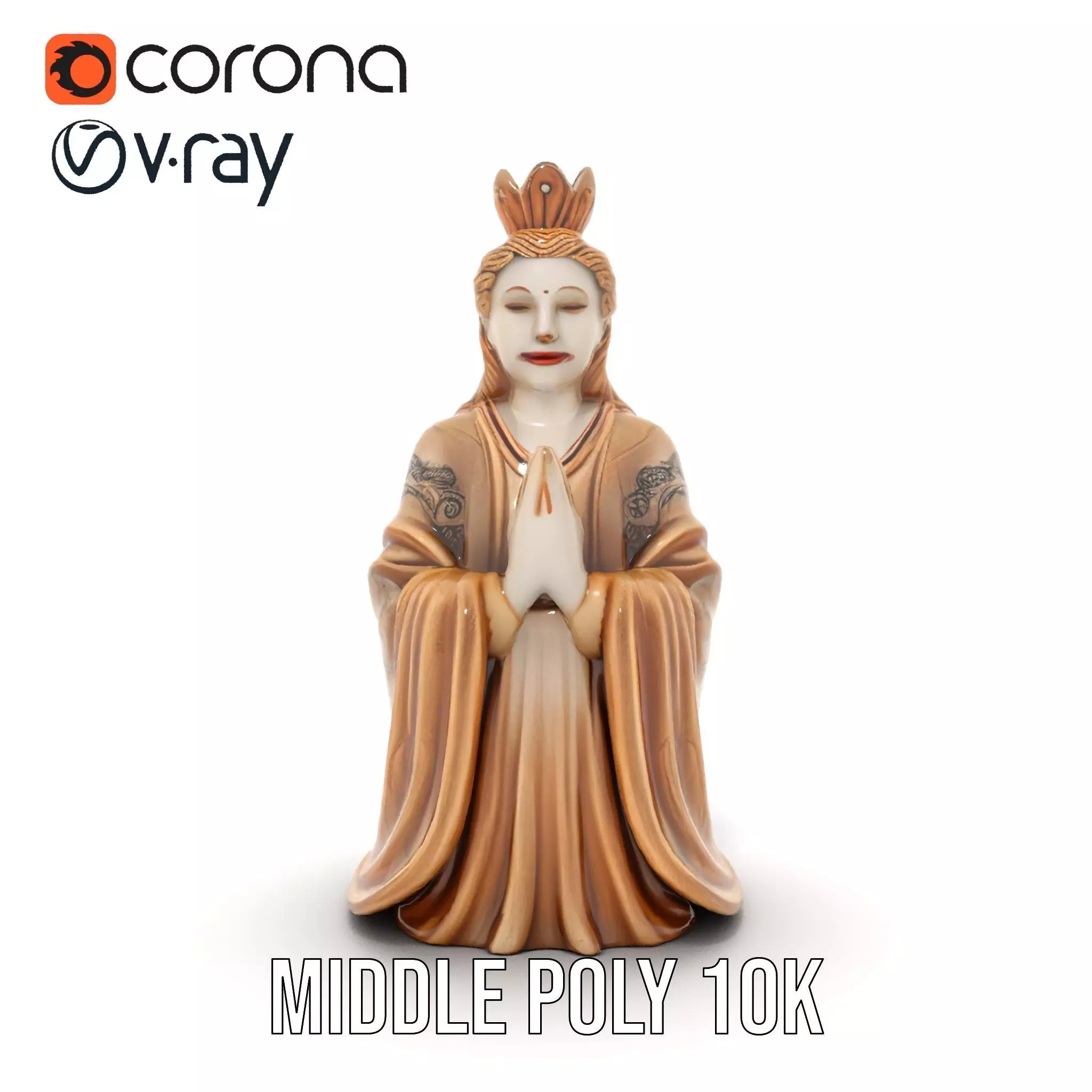 Serene Sandstone Statue model pack Low-poly 3D model_24