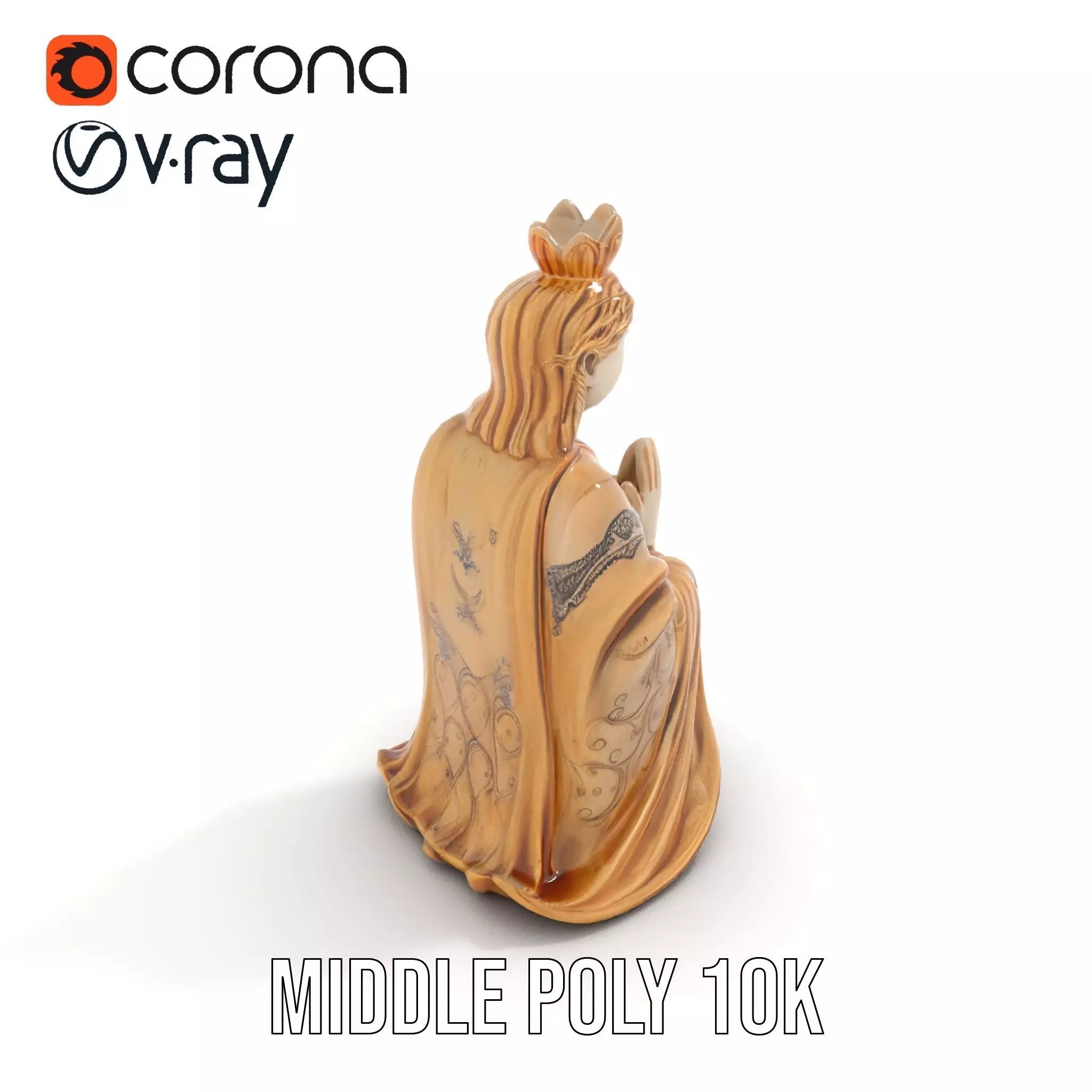 Serene Sandstone Statue model pack Low-poly 3D model_11