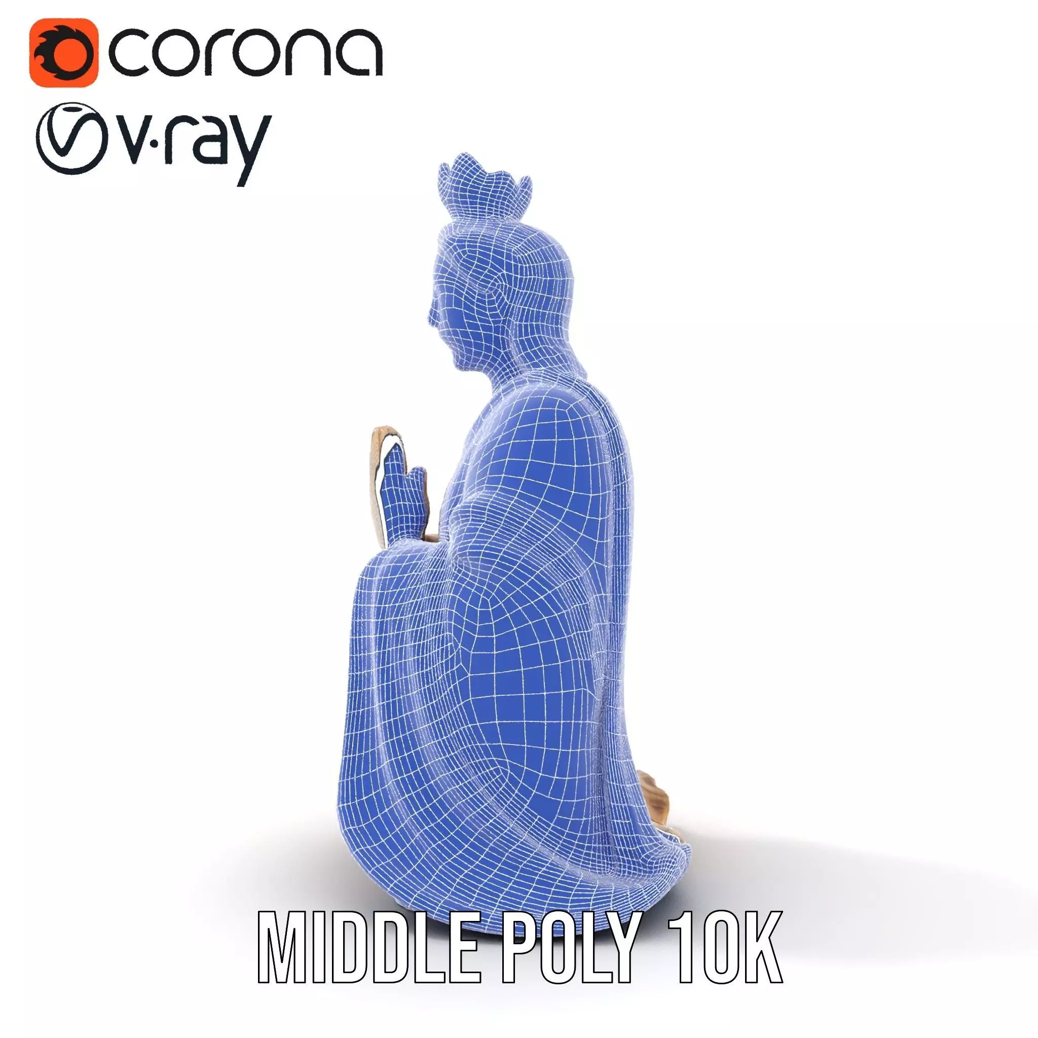 Serene Sandstone Statue model pack Low-poly 3D model_13