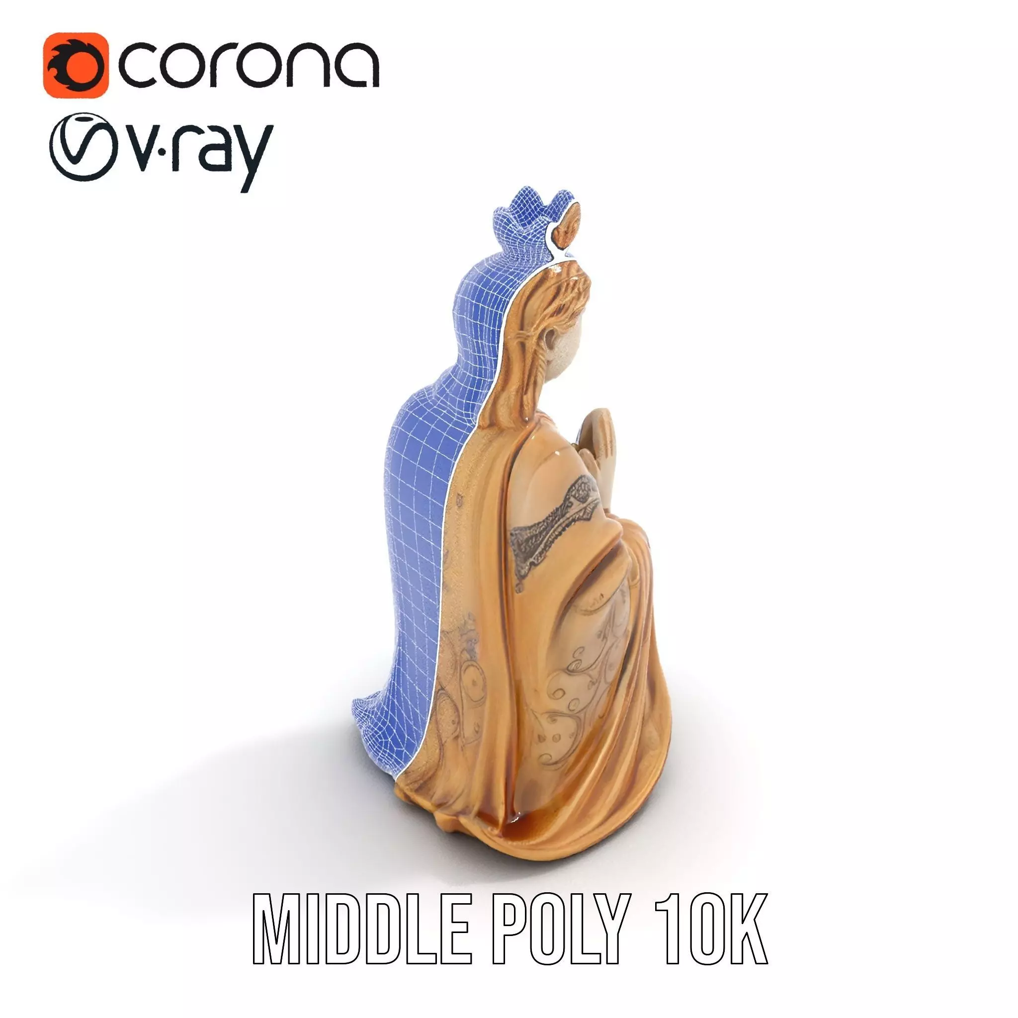 Serene Sandstone Statue model pack Low-poly 3D model_22