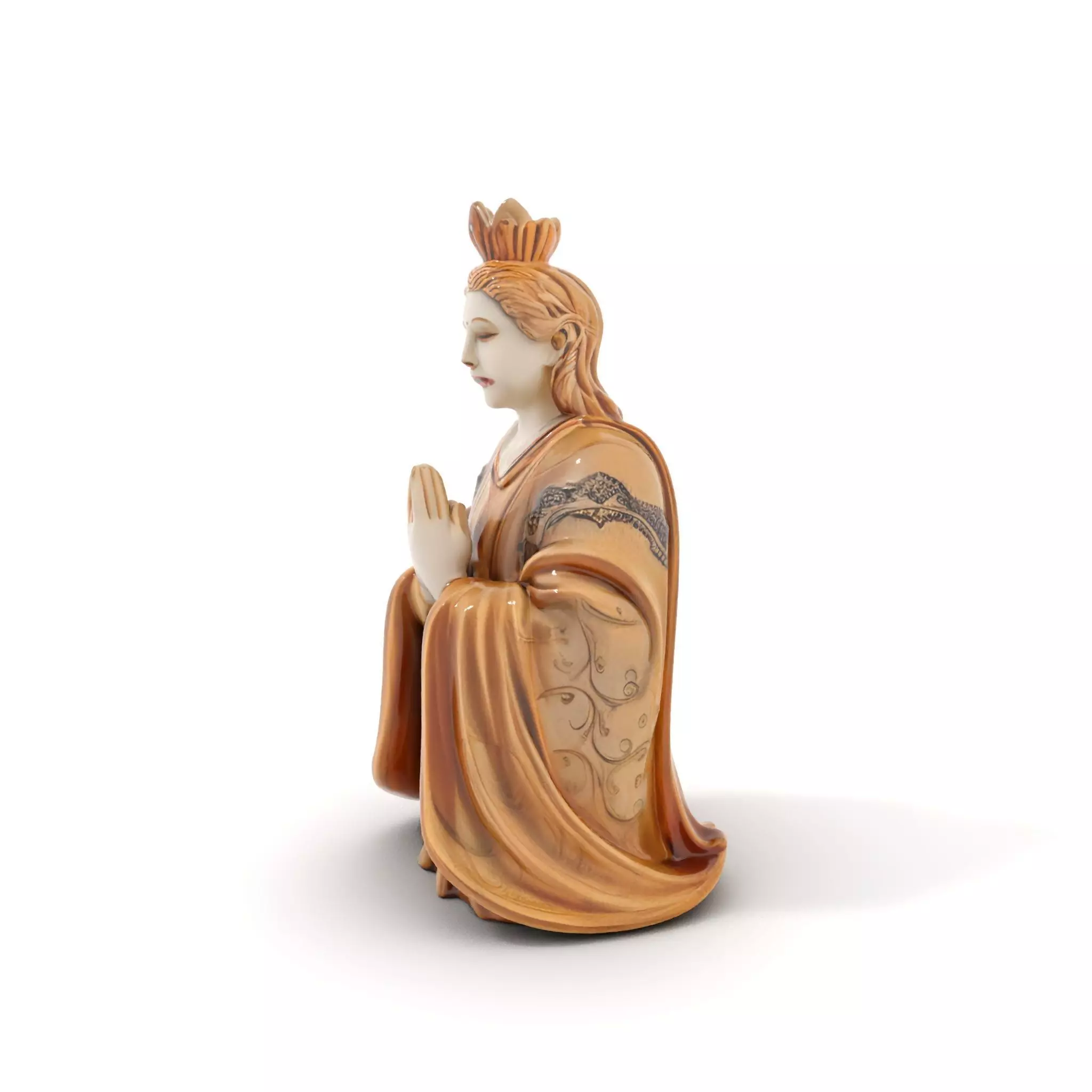 Serene Sandstone Statue model pack Low-poly 3D model_0