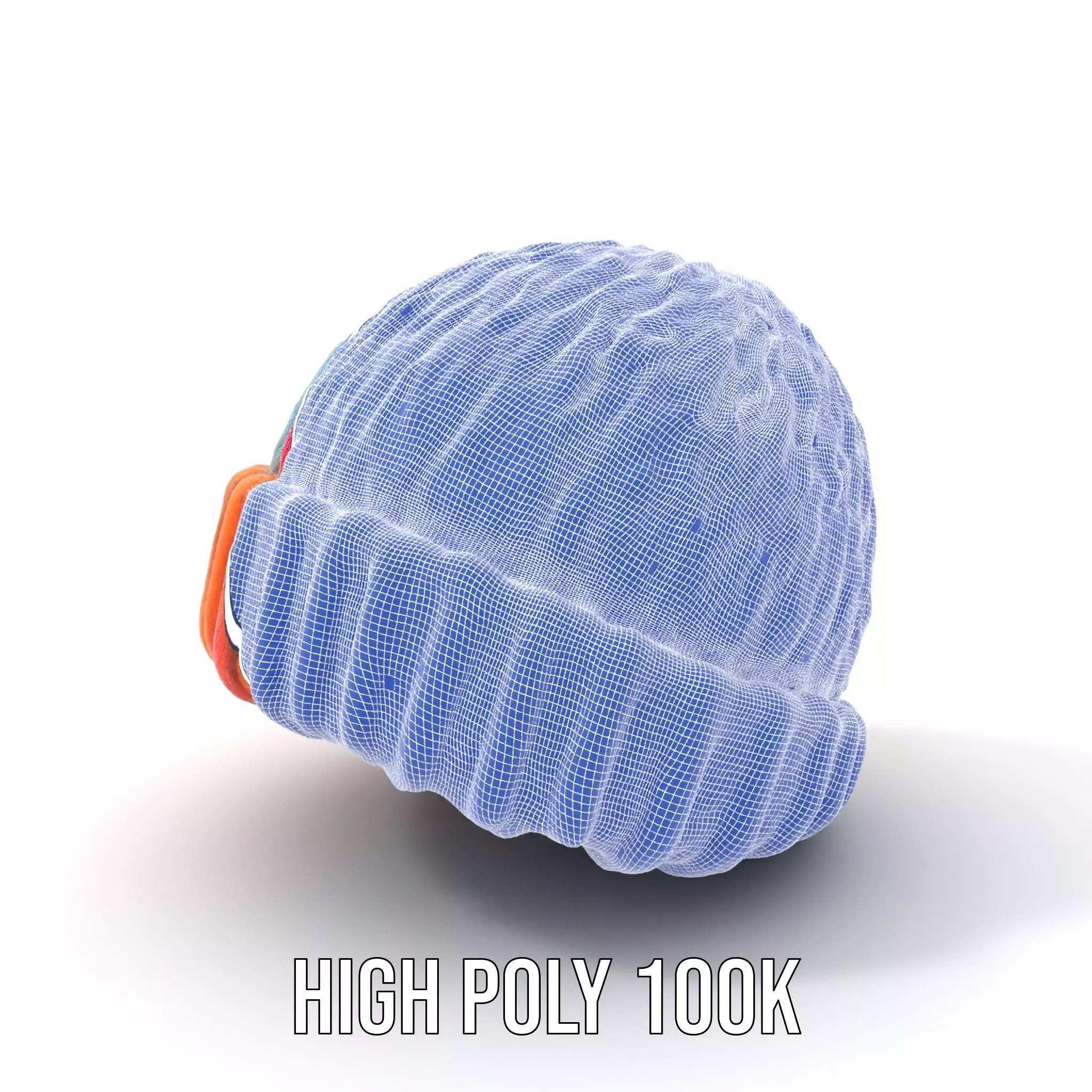 Rainbow Knit Beanie model pack Low-poly 3D model_4