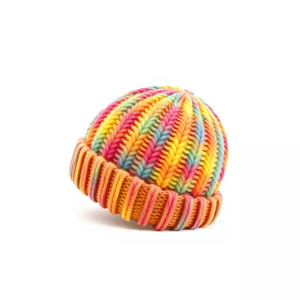 Rainbow Knit Beanie model pack Low-poly 3D model_2