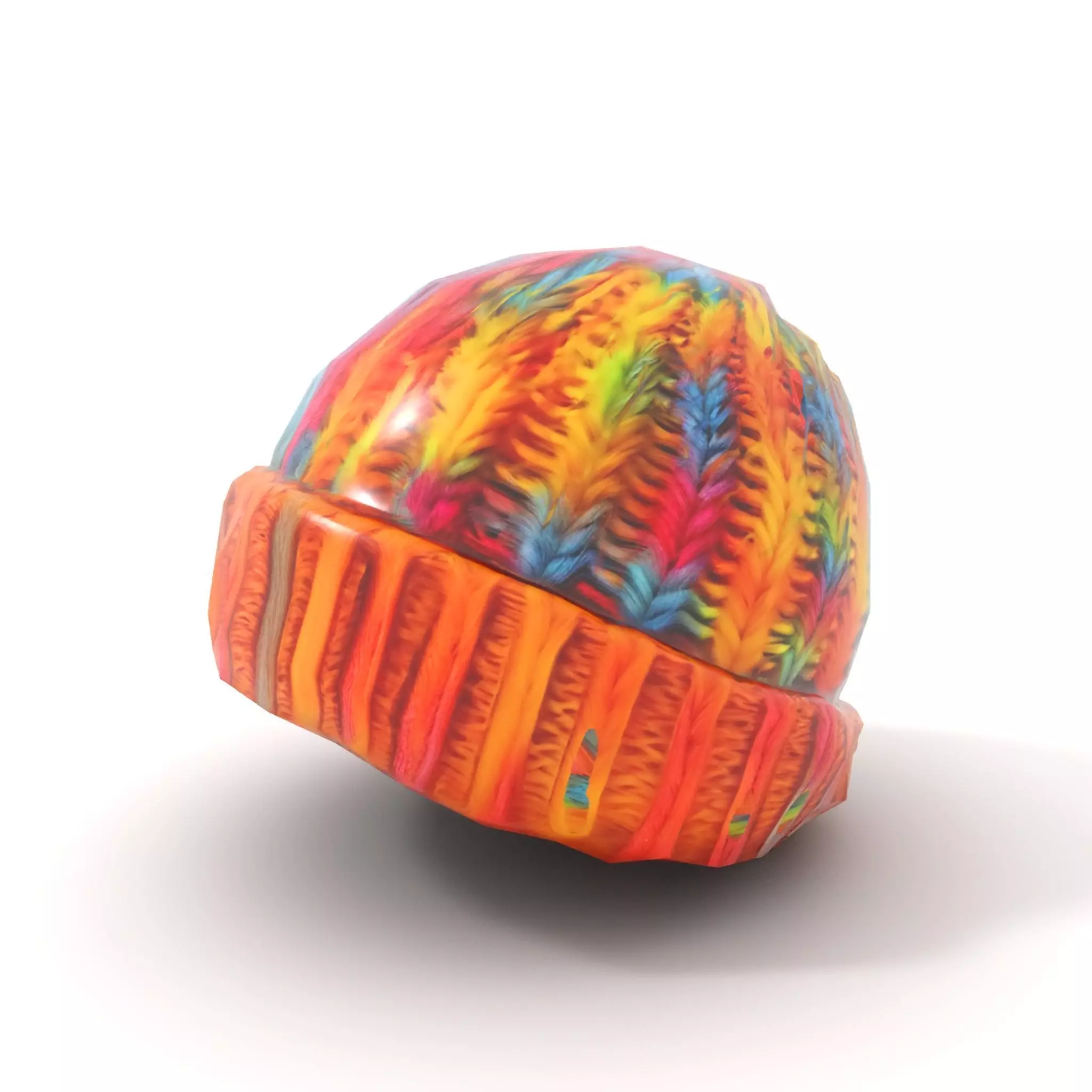 Rainbow Knit Beanie model pack Low-poly 3D model_14