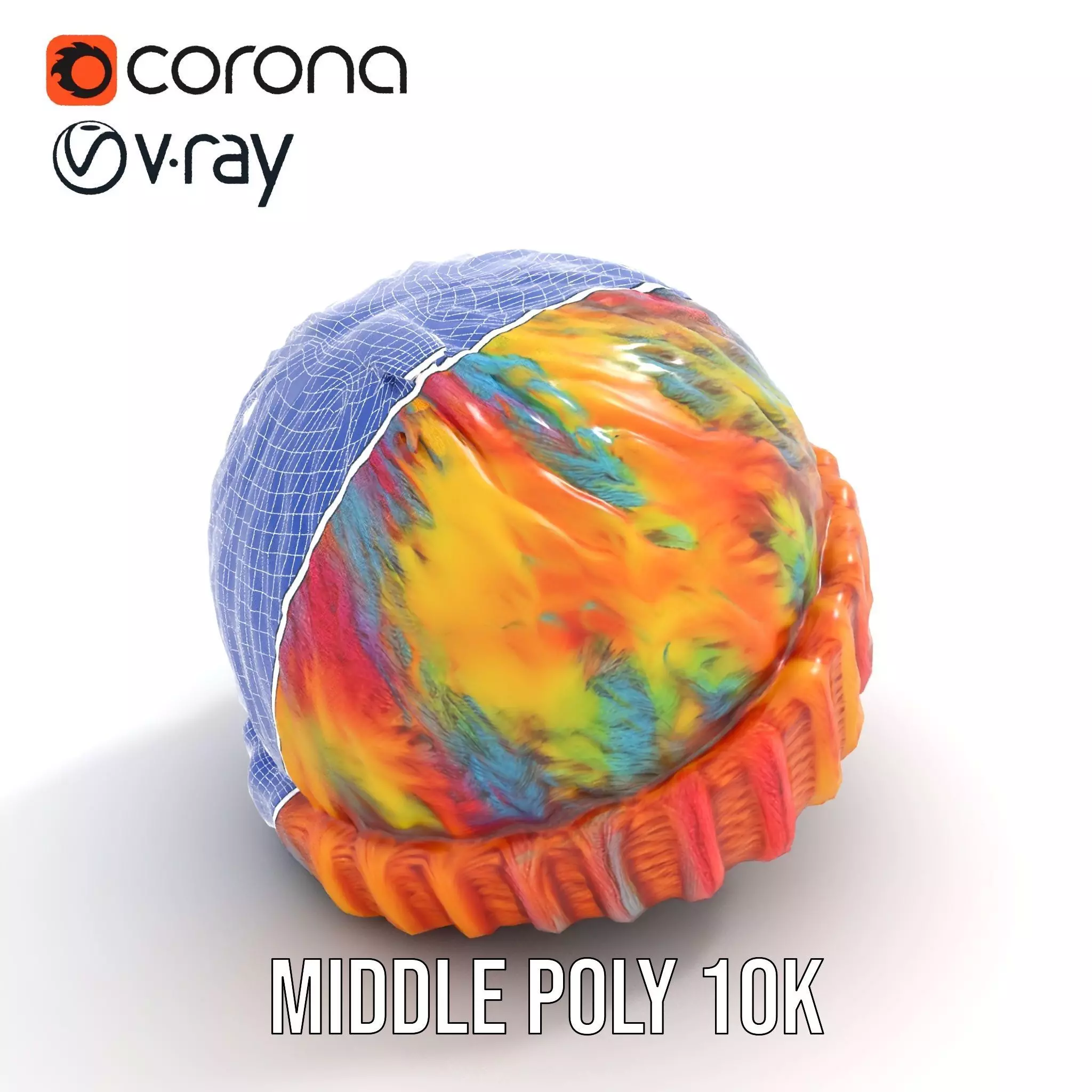 Rainbow Knit Beanie model pack Low-poly 3D model_24