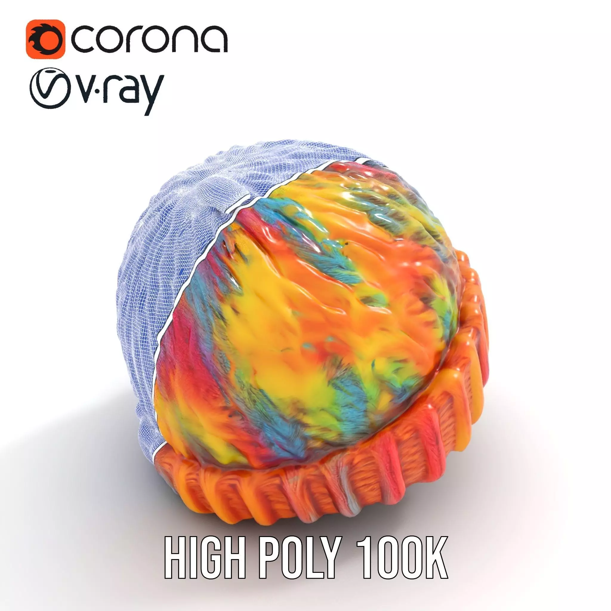 Rainbow Knit Beanie model pack Low-poly 3D model_33