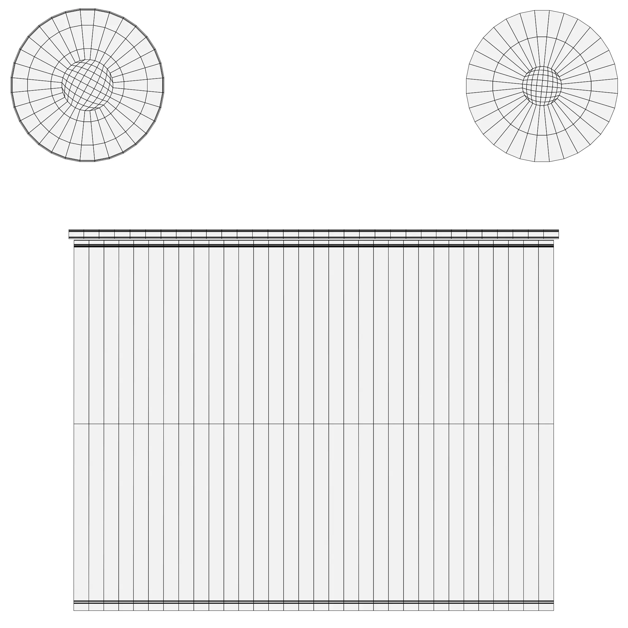 Aluminium  Rounded  long Tin Can with Lid 3D model_11